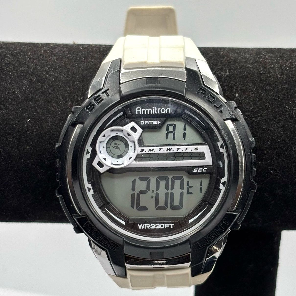 Black & White Armitron Digital Men's Watch