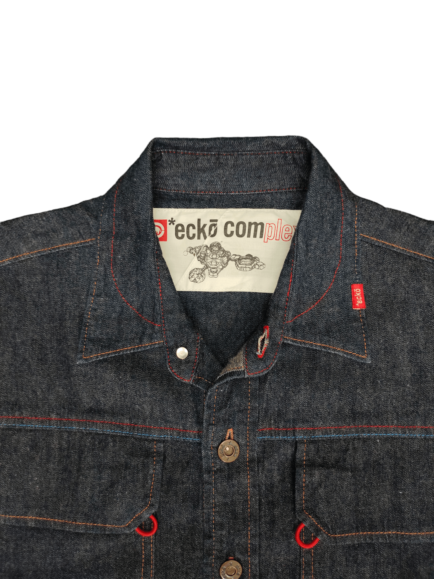Ecko Unltd. Vintage Y2k Ecko complex Double Pocket Baggy Denim Shirt Size US L / EU 52-54 / 3 - 5 Thumbnail
