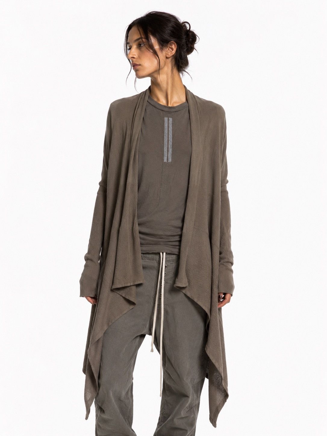 Rick Owens Rick Owens Performa FW20 Draped Open Cardigan Taupe Rare Size L / US 10 / IT 46 - 1 Thumbnail