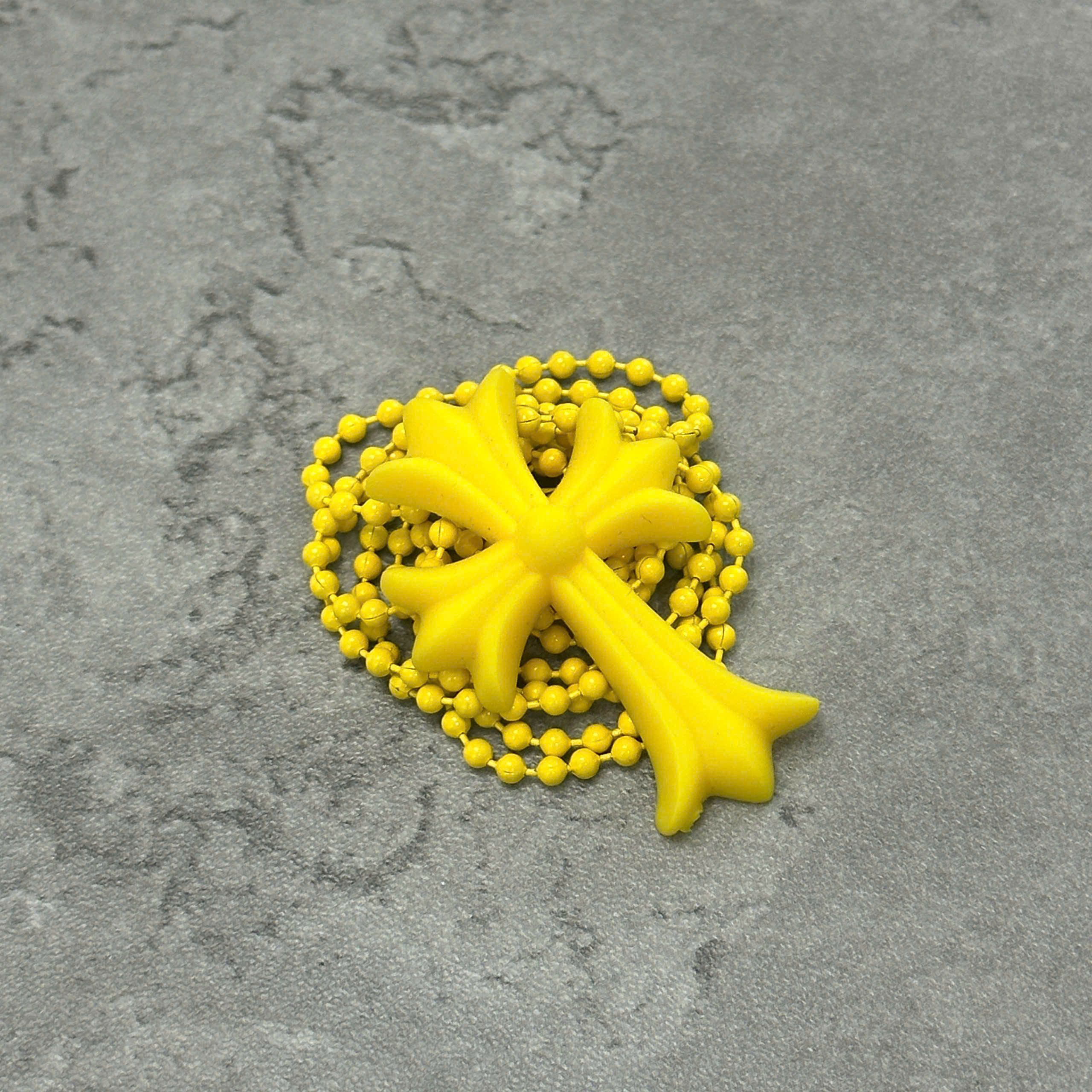 Chrome Hearts Chrome Hearts Silicrome Cross Necklace Yellow Size ONE SIZE - 1 Thumbnail