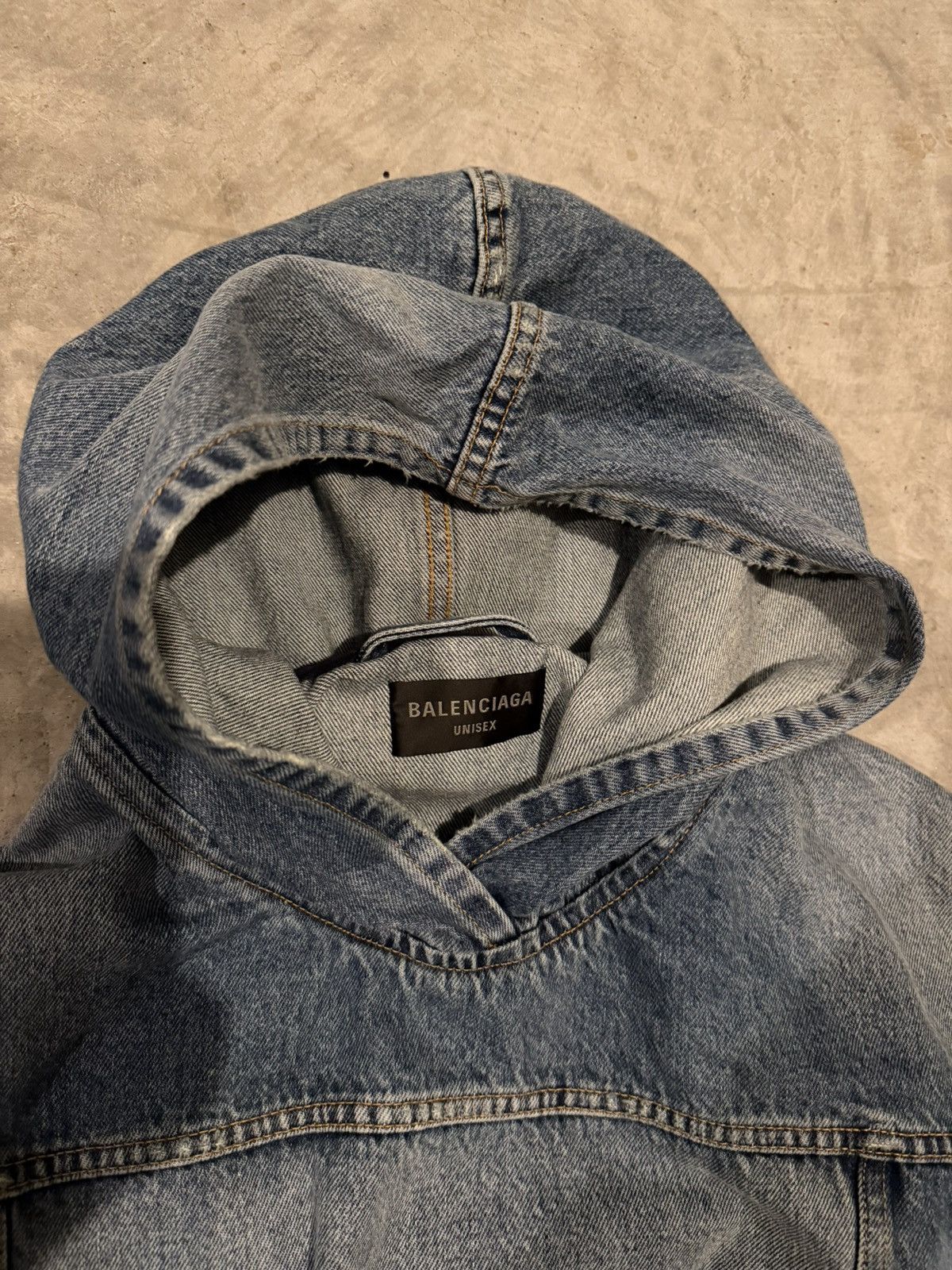 Balenciaga Balenciaga A/W22 Denim Hoodie Size US S / EU 44-46 / 1 - 4 Thumbnail