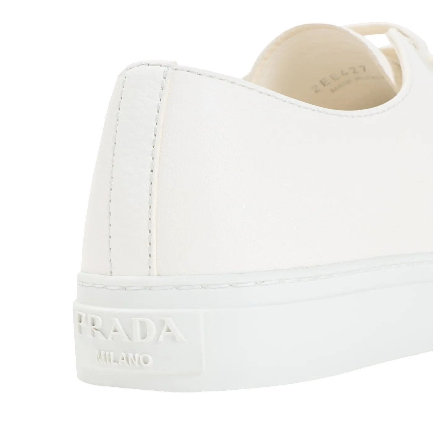 Prada PRADA Ivory Leather Sneakers New & Authentic (Men's size:10; Size US 10 / EU 43 - 4 Thumbnail