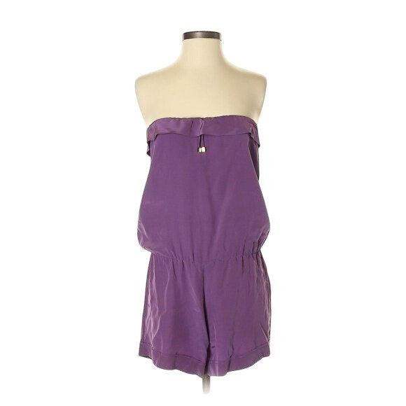 Porter Porter Purple Silky Finish Tube Romper with Gold Tone Hardwa Size 26" / US 2 / IT 38 - 1 Thumbnail