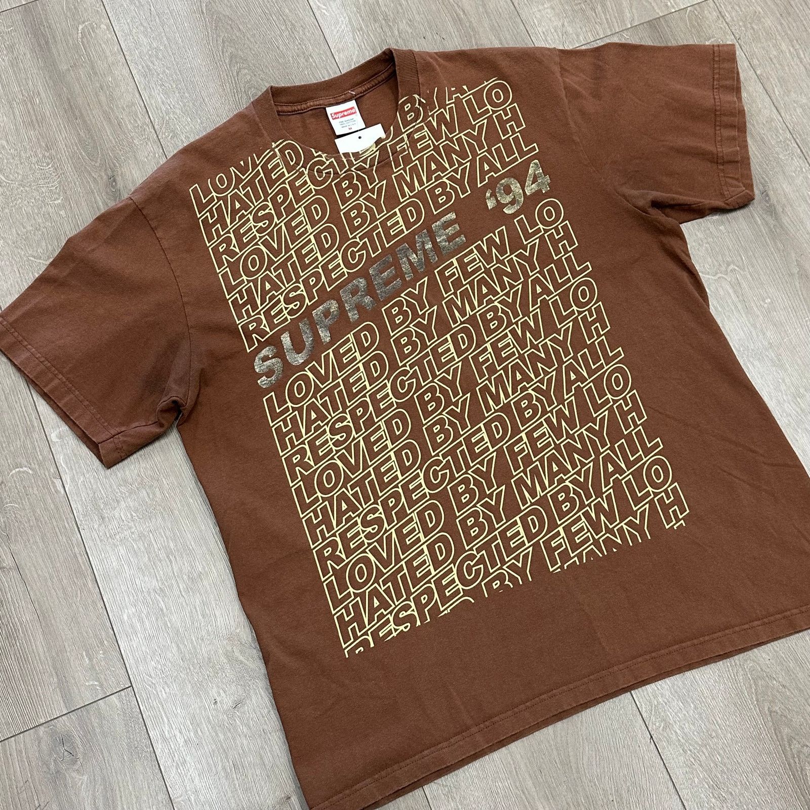 Supreme SS22 Supreme Respected Tee T Shirt Brown Size Medium M B22 Size US M / EU 48-50 / 2 - 3 Thumbnail
