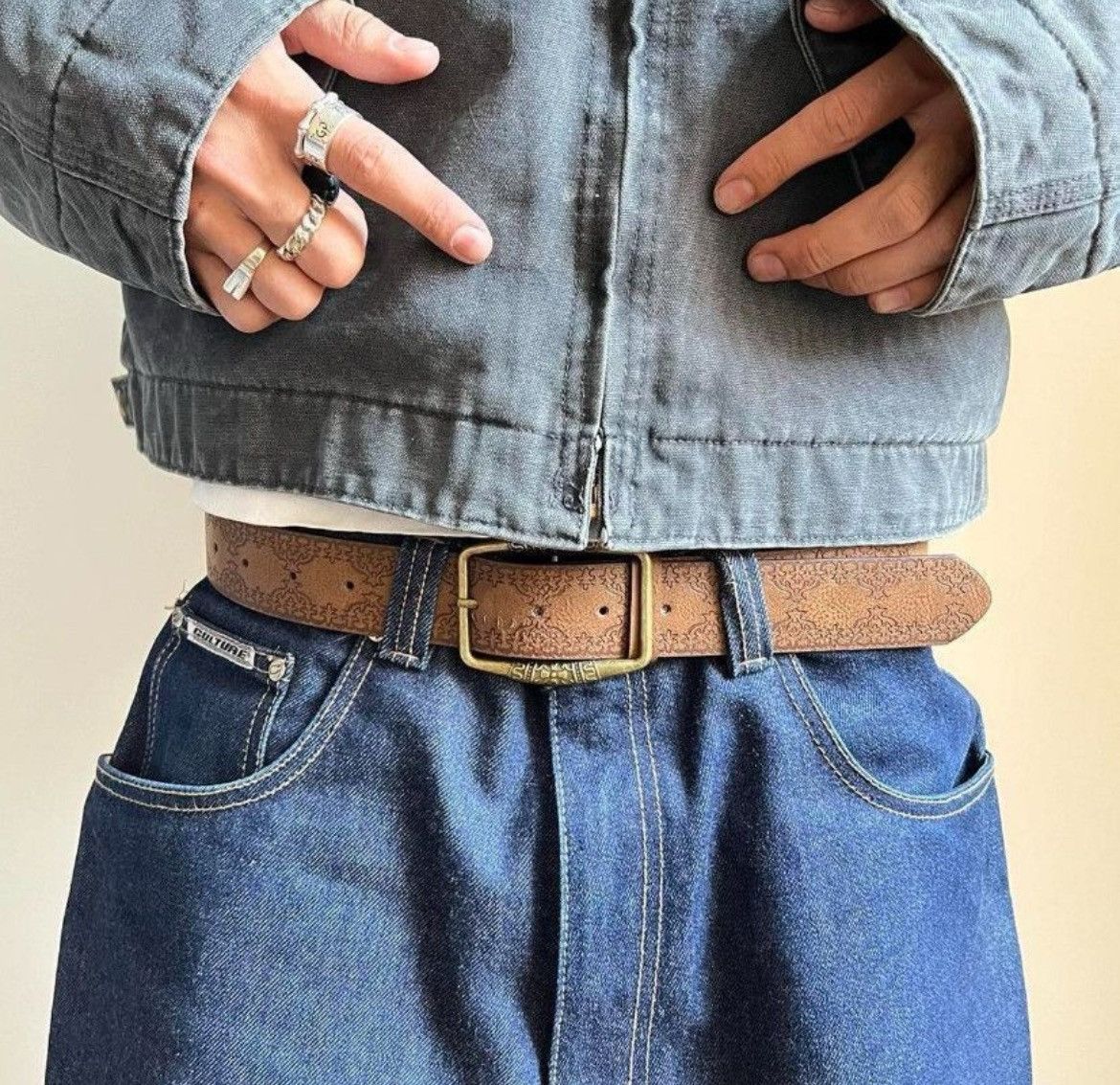Cowboy Equipment × Vintage vintage style brown american western floral rustic boho belt Size ONE SIZE - 4 Thumbnail