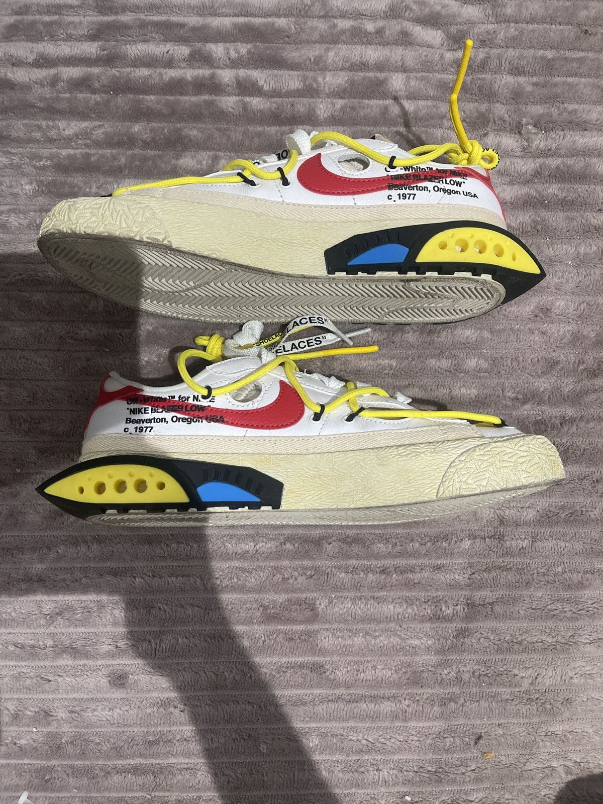 Off-White Off-White Nike Blazer Low 77 University Red Size US 6 / EU 39 - 2 Thumbnail