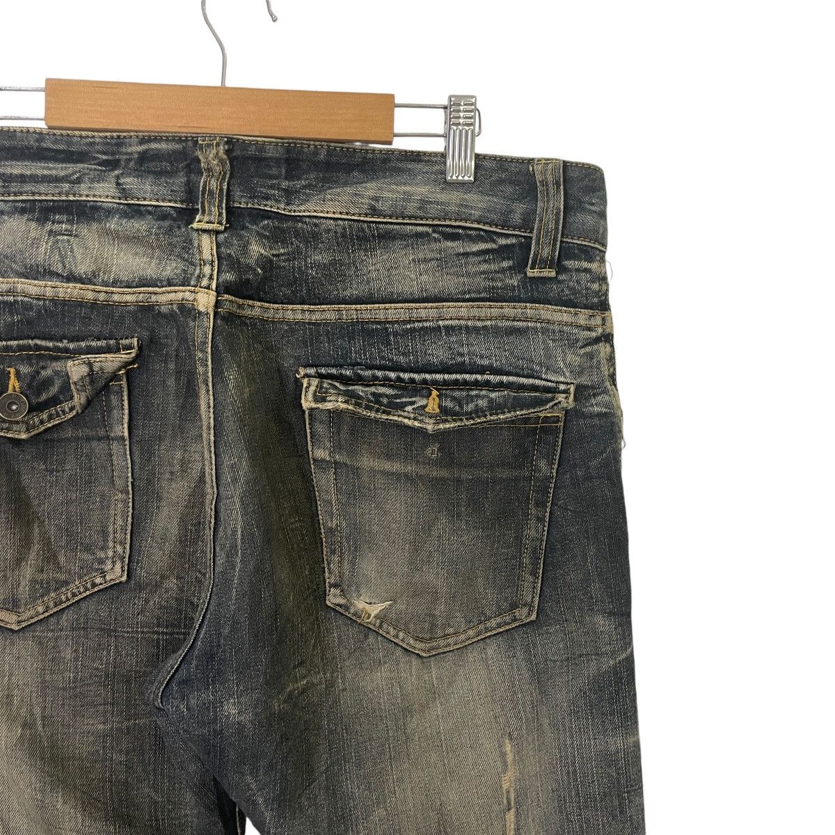 Japanese Brand Vintage Blow By Blue Distressed Denim Size US 36 / EU 52 - 9 Thumbnail