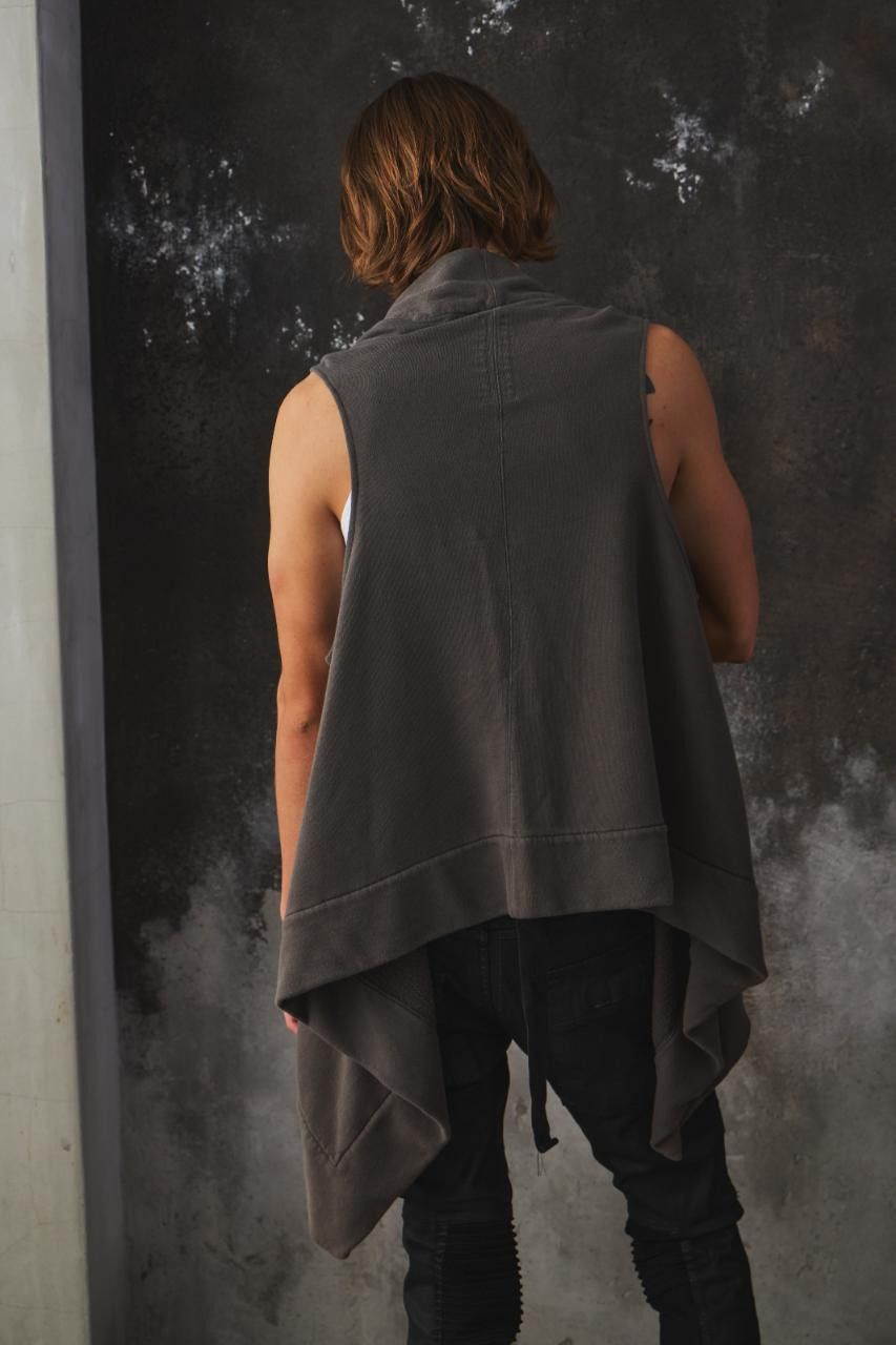Rick Owens Drkshdw Rick Owens DRKSHDW Draped Sleeveless Cotton Vest Size US M / EU 48-50 / 2 - 6 Thumbnail