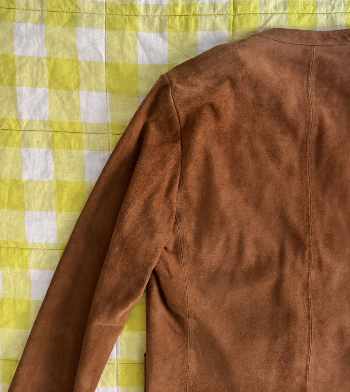 Beams Japan Beams Made in Italy Collarless Suede Jacket 42 XS NWT Size US XS / EU 42 / 0 - 17 Thumbnail