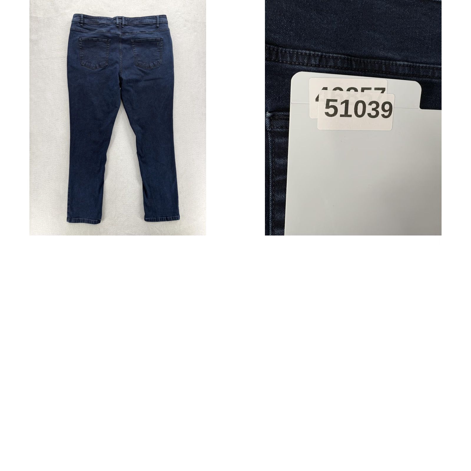 Denime The Perfect Jean NYC Skinny Jeans Mens 42x32 Blue Dark Wash Stretch Denim Casual Jeans Skinny Mens 42 Blue Dark Wash Denim Casual Size US 42 / EU 58 - 9 Thumbnail