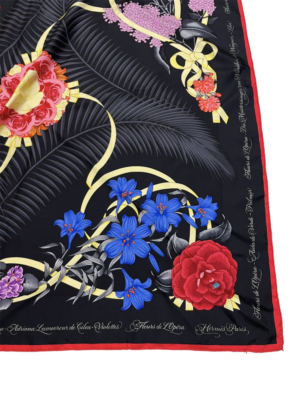 Hermes Vtg Hermes Carre 90 Fleurs de L'opera Silk Scarf Size ONE SIZE - 5 Thumbnail