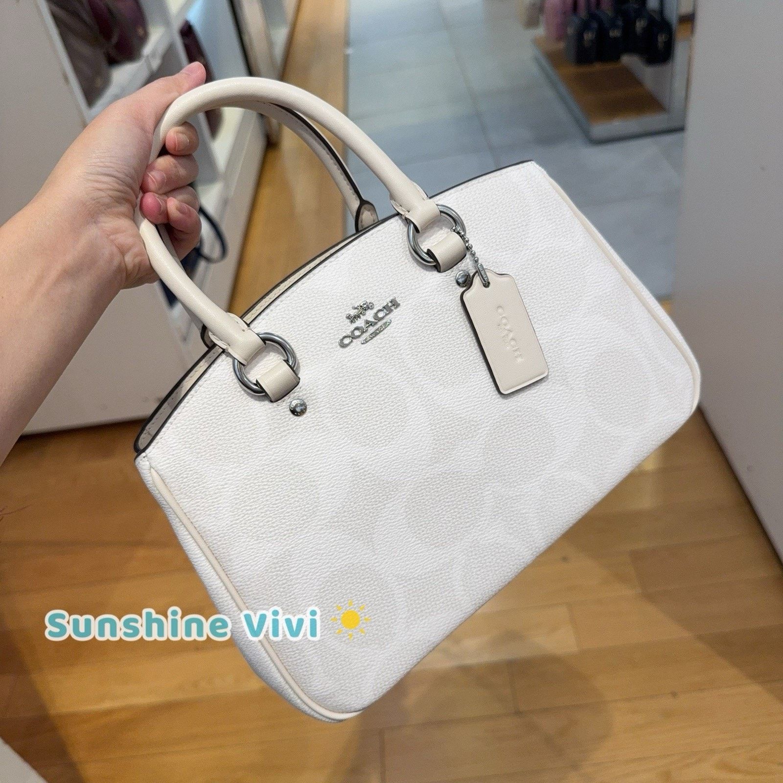 Coach NWT Coach Savannah Small Carryall Satchel Bag CAL53 Chalk Size ONE SIZE - 5 Thumbnail