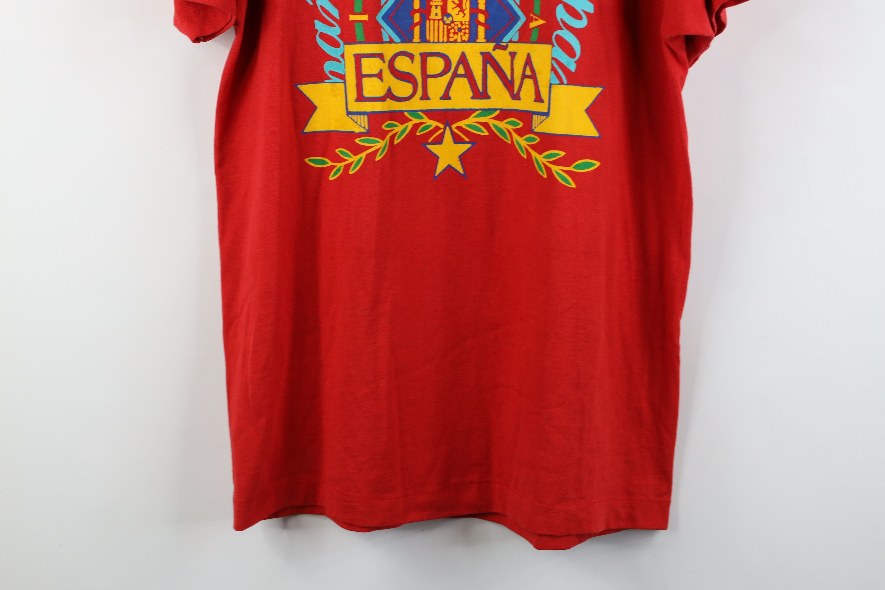 Vintage Vintage 90s Streetwear Spell Espana Spain T-Shirt Red USA Size US XL / EU 56 / 4 - 3 Thumbnail