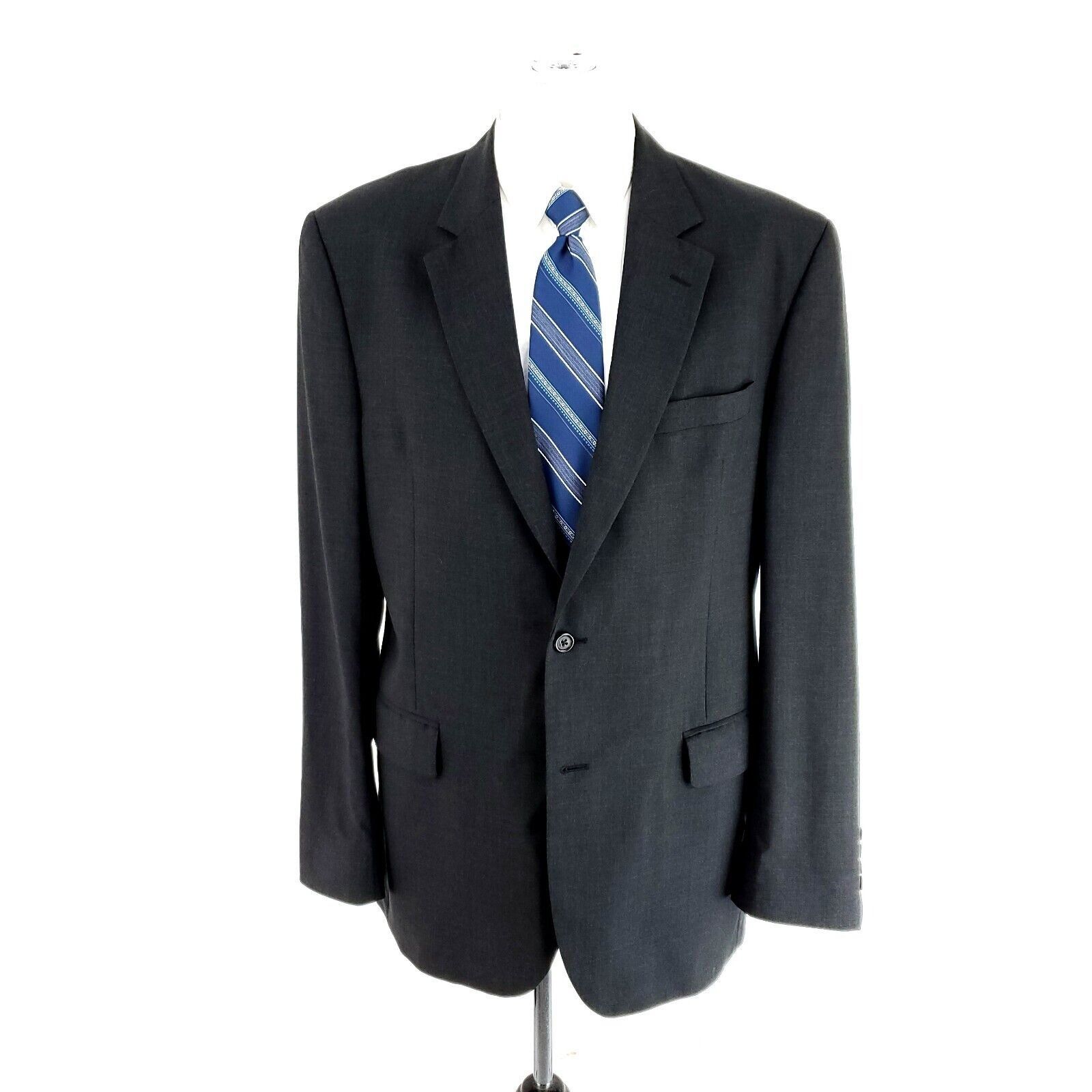 Jos. A. Bank Jos A Bank Wool 2 Button Blazer 42L Gray Size 42L - 3 Thumbnail