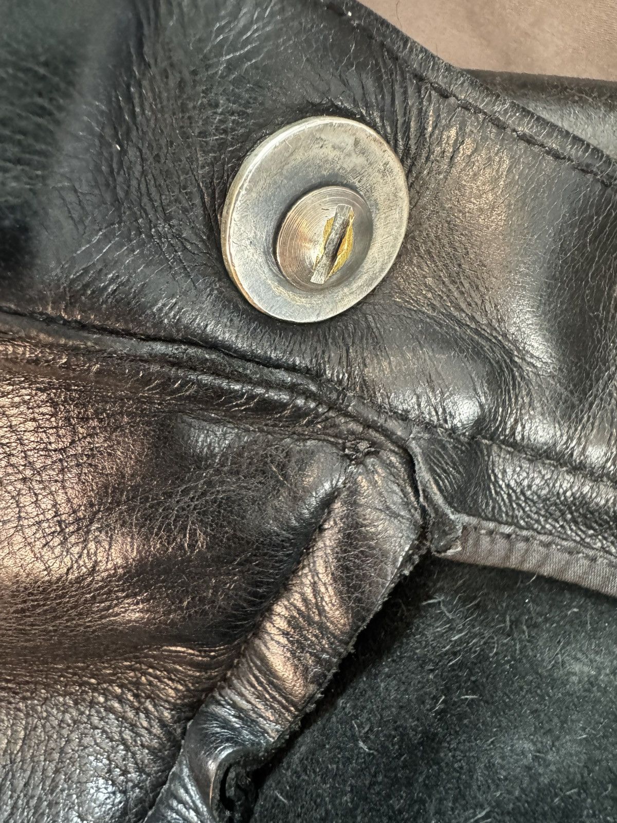 Chrome Hearts Chrome hearts Fleur knee leather pants vintage Size US 34 / EU 50 - 17 Thumbnail