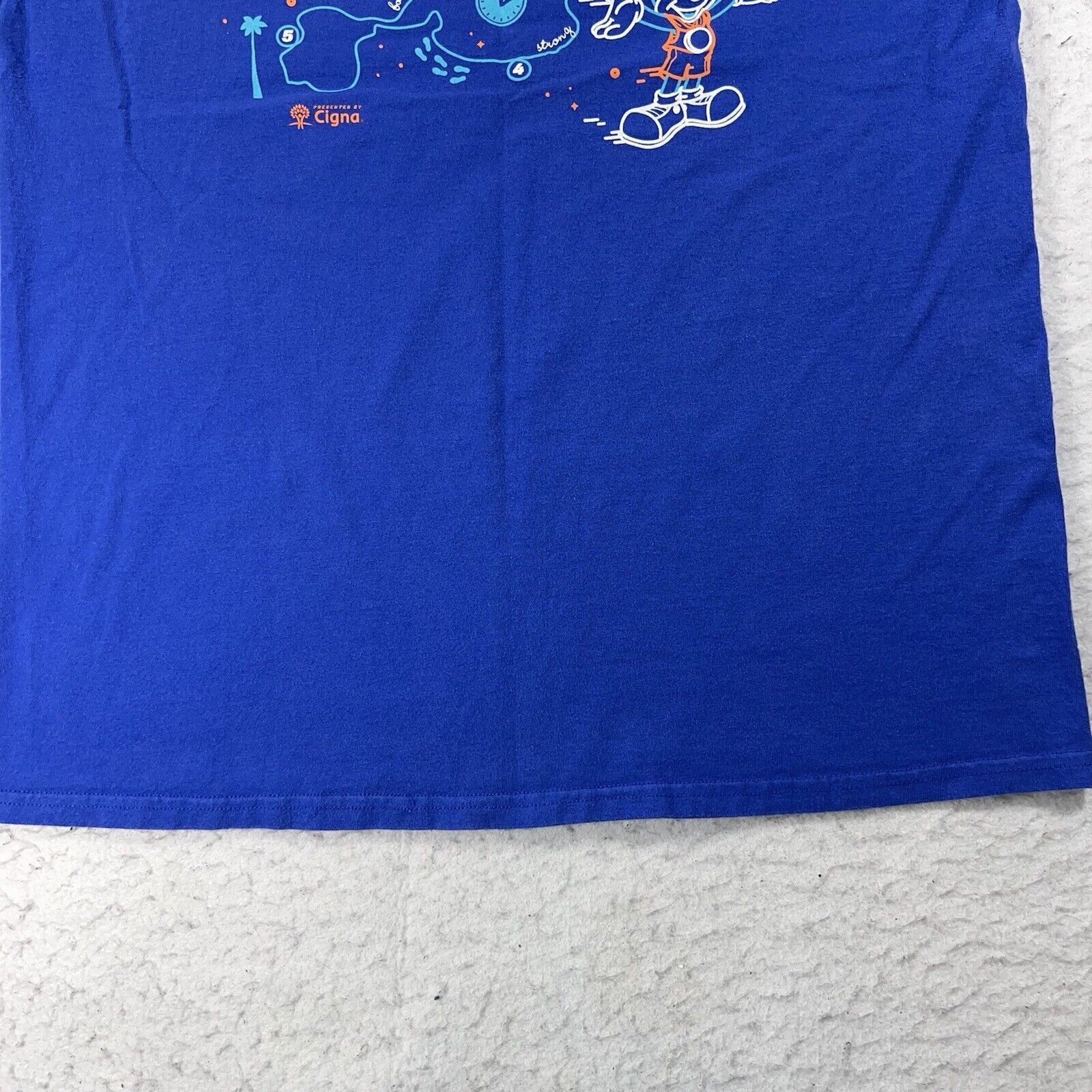 Hanes RunDisney Large Disney World 10K Race Blue Graphic T Shirt Size US L / EU 52-54 / 3 - 11 Thumbnail
