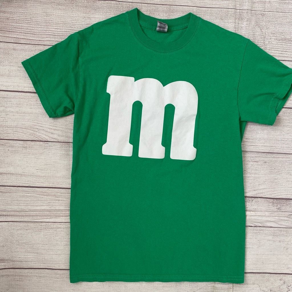 Gildan Gildan adult S 100% cotton green M&M Crewneck short sleeve t Size S / US 4 / IT 40 - 1 Thumbnail