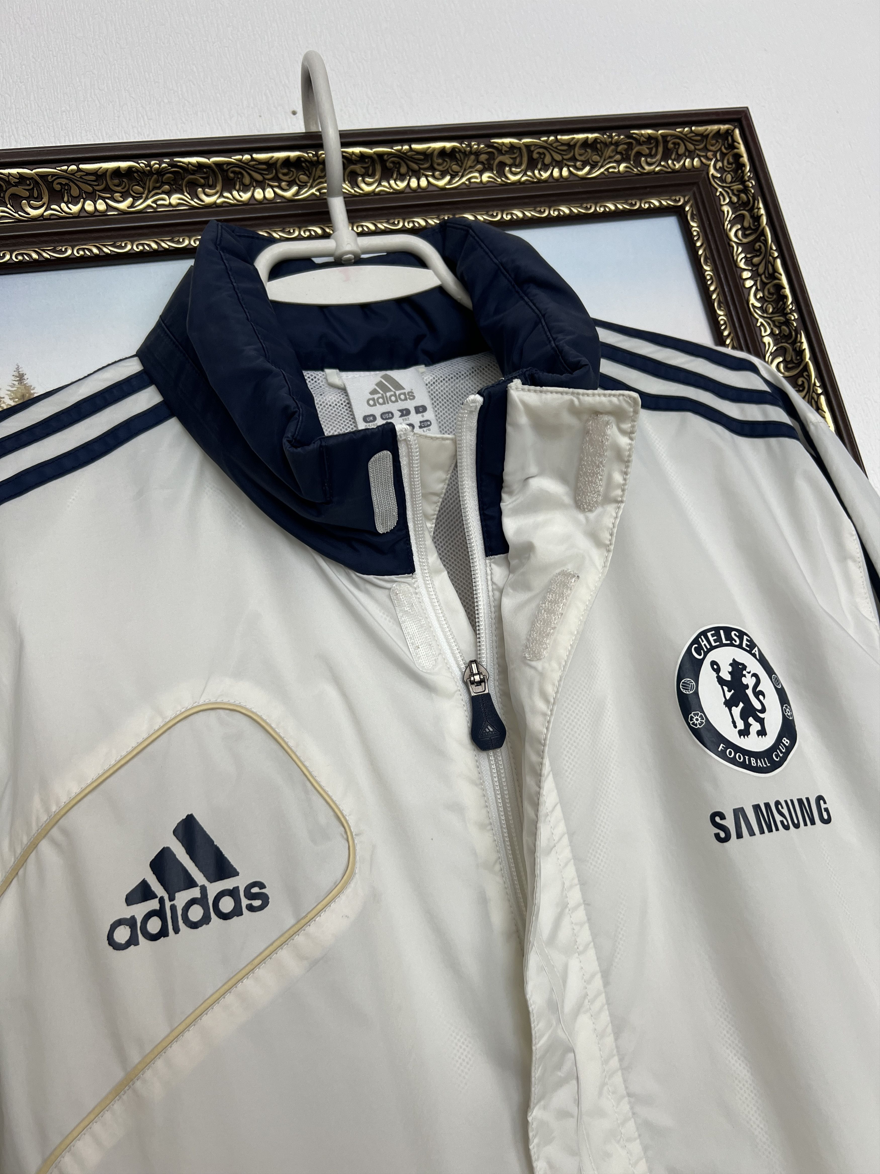 Adidas Vintage Chelsea Football Hooded Jacket Track Top Windbreaker Size US L / EU 52-54 / 3 - 4 Thumbnail