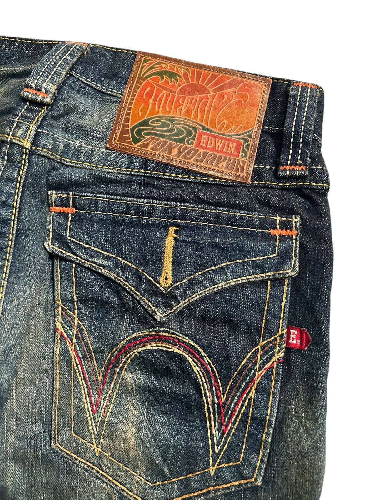 Japanese Brand × Kapital × Vintage VINTAGE EDWIN RUSTY MUDWASH PUNK GRUNGE STYLE DENIM JEANS Size US 30 / EU 46 - 13 Thumbnail