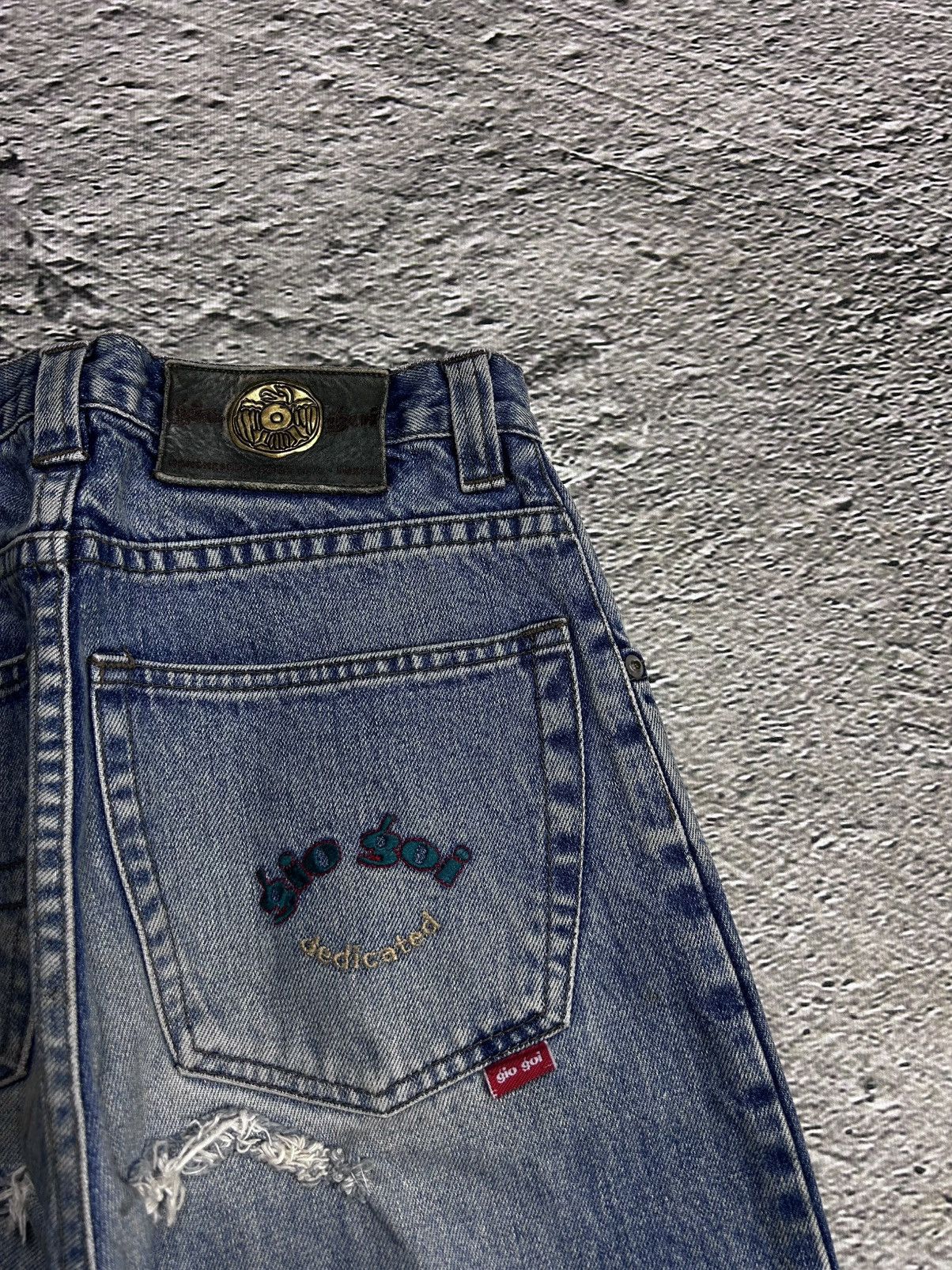 Gio-Goi × Vintage Crazy Y2K jeans patchwork sex machine UK rock Gio Goi Size US 30 / EU 46 - 8 Thumbnail
