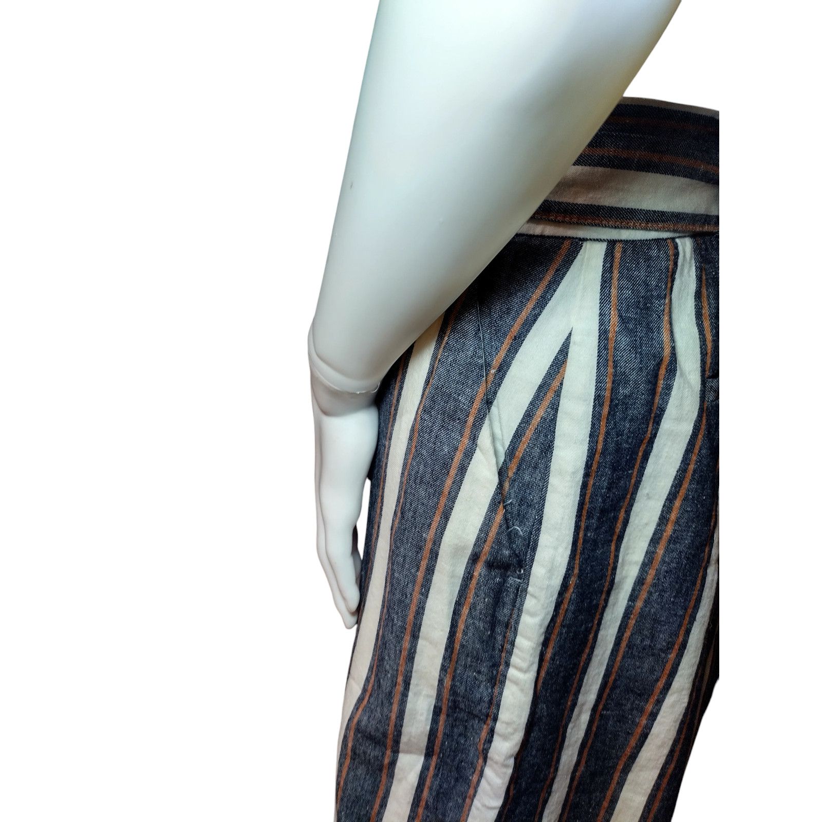 Banana Republic NWT Banana Republic Womens Blue Stripes wide Leg Pants Sz 12 Size 34" / US 12 / IT 48 - 5 Thumbnail