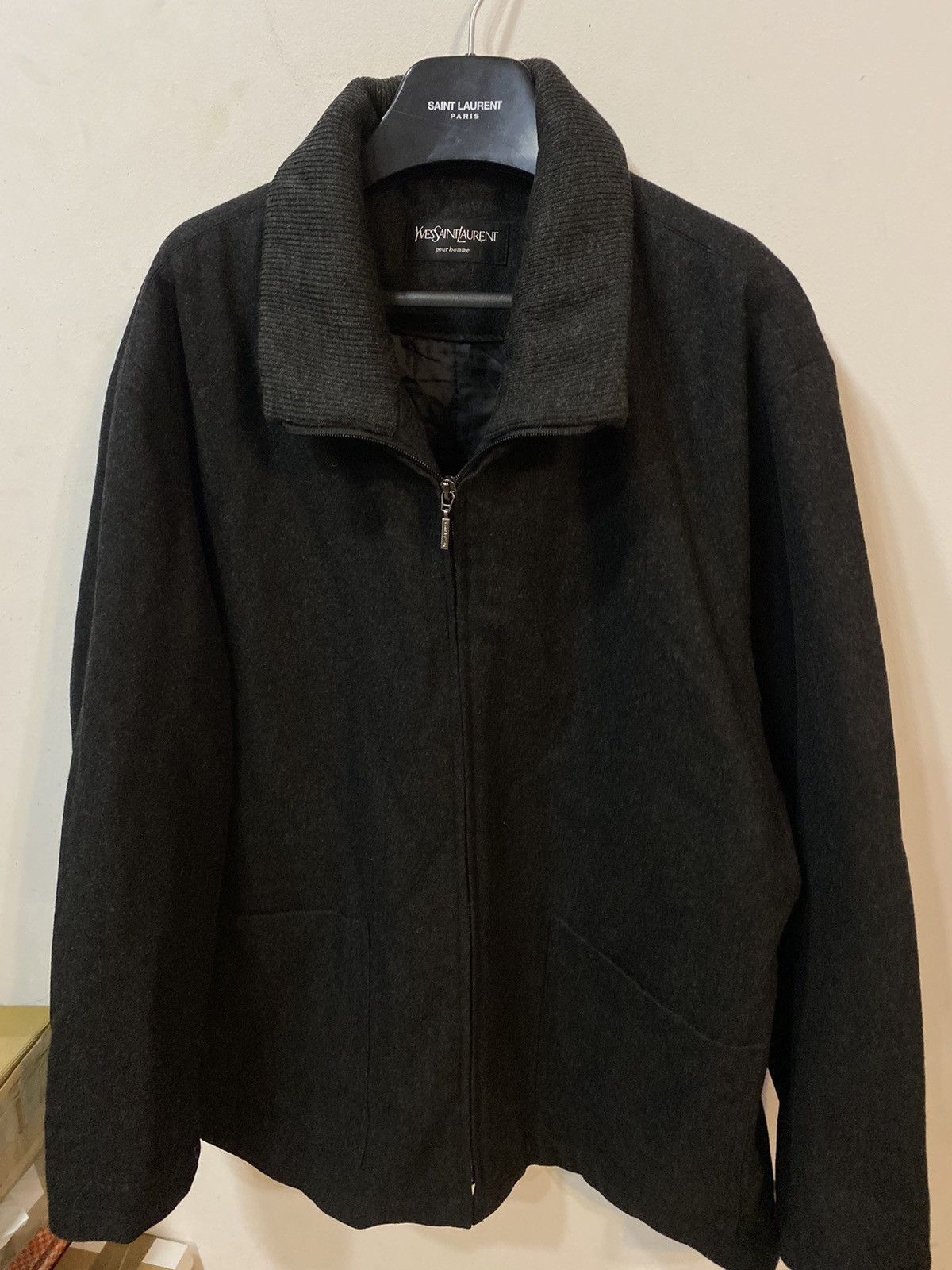 Yves Saint Laurent 90s Wool YSL Jacket Soft YSL Coat Short Size US XL / EU 56 / 4 - 15 Thumbnail