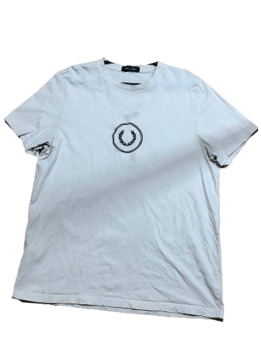 Fred Perry Fred Perry White Y2K Logo Short Sleeve T-Shirt Size XL Size US XL / EU 56 / 4 - 1 Thumbnail
