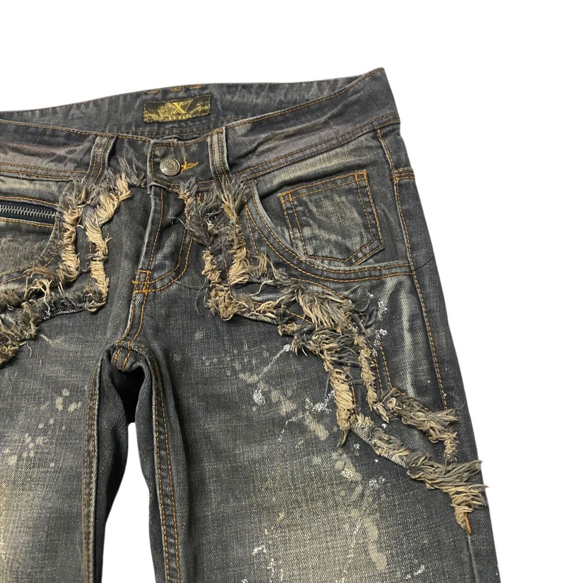 Tornado Mart Xfrm Denim Super Flare Painter Jeans Distressed Size US 30 / EU 46 - 5 Thumbnail