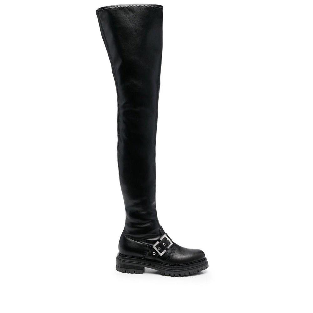 SERGIO ROSSI BLACK KNEE BOOT SIZE 38