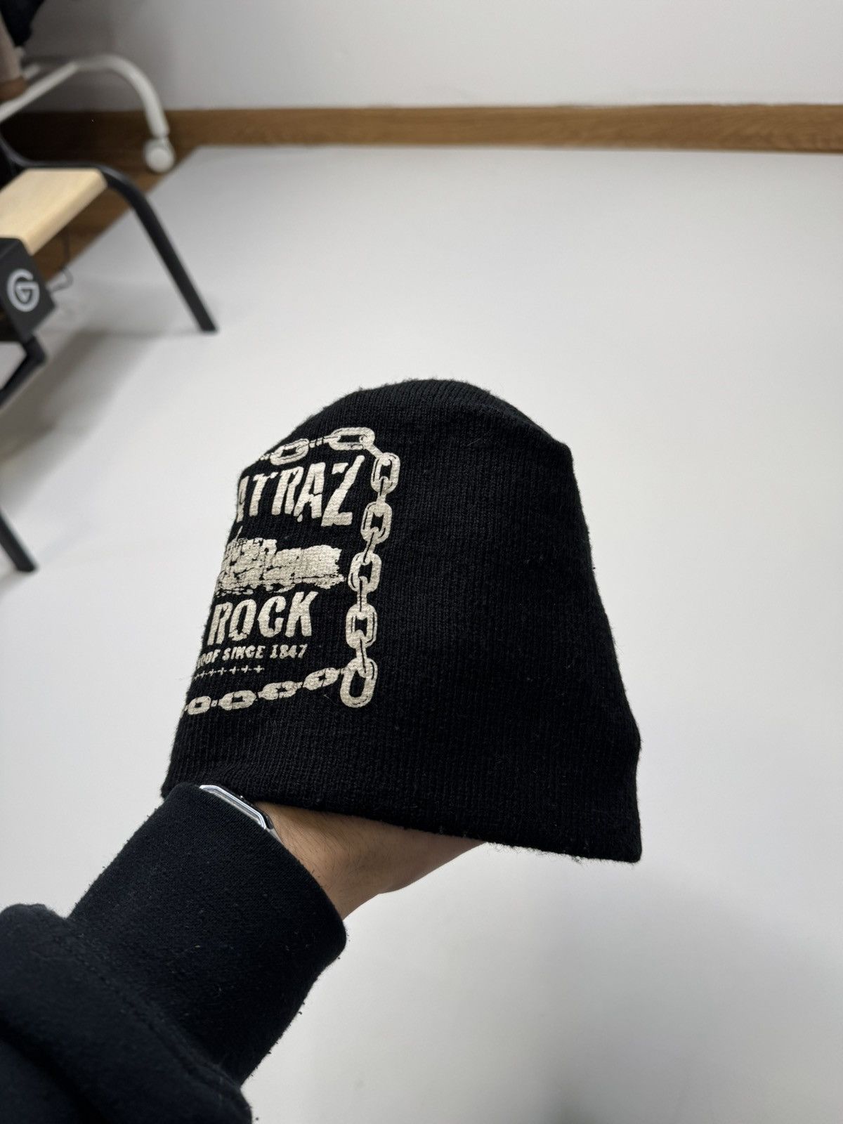 Vintage Avant Grade black Alcatraz beanie swag if6was9 l.g.b. sk8 00 Size ONE SIZE - 2 Thumbnail