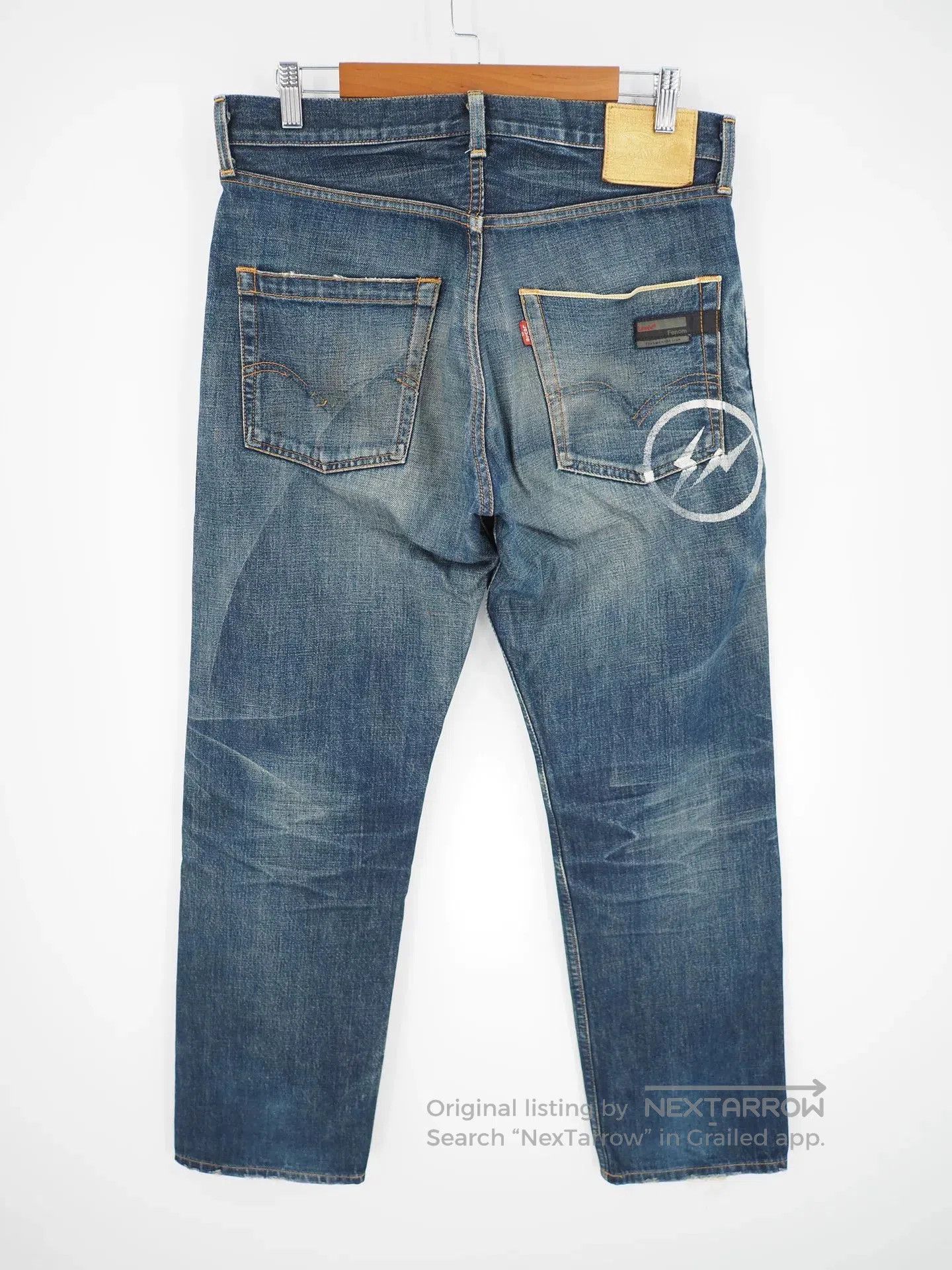 PHENOMENON fenom gold badge distressed denim pants. Size US 32 / EU 48 - 1 Thumbnail