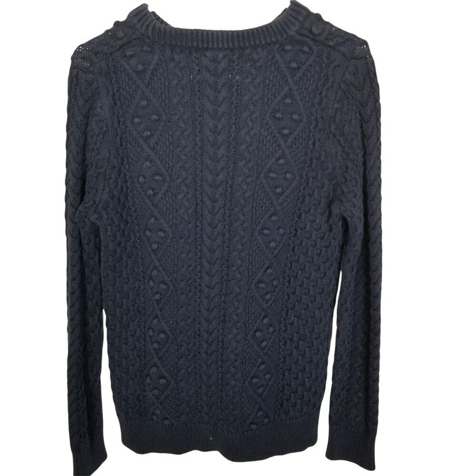 Zara Zara Womens Cable Knit Fisherman Sweater L Classic Preppy Size L / US 10 / IT 46 - 7 Thumbnail