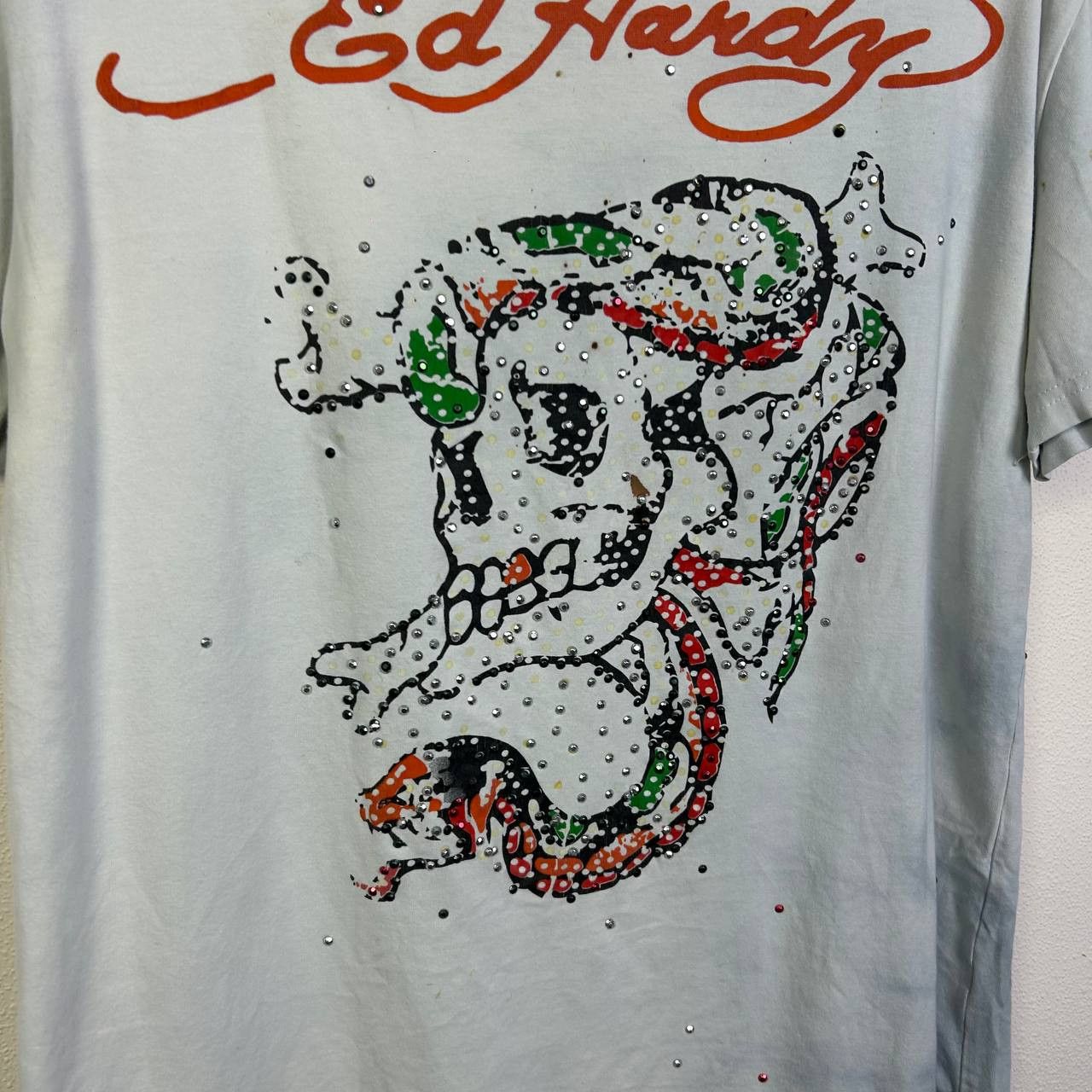 Ed Hardy Vintage Ed Hardy by CHristian Audigier y2k opium tee Size US L / EU 52-54 / 3 - 3 Thumbnail
