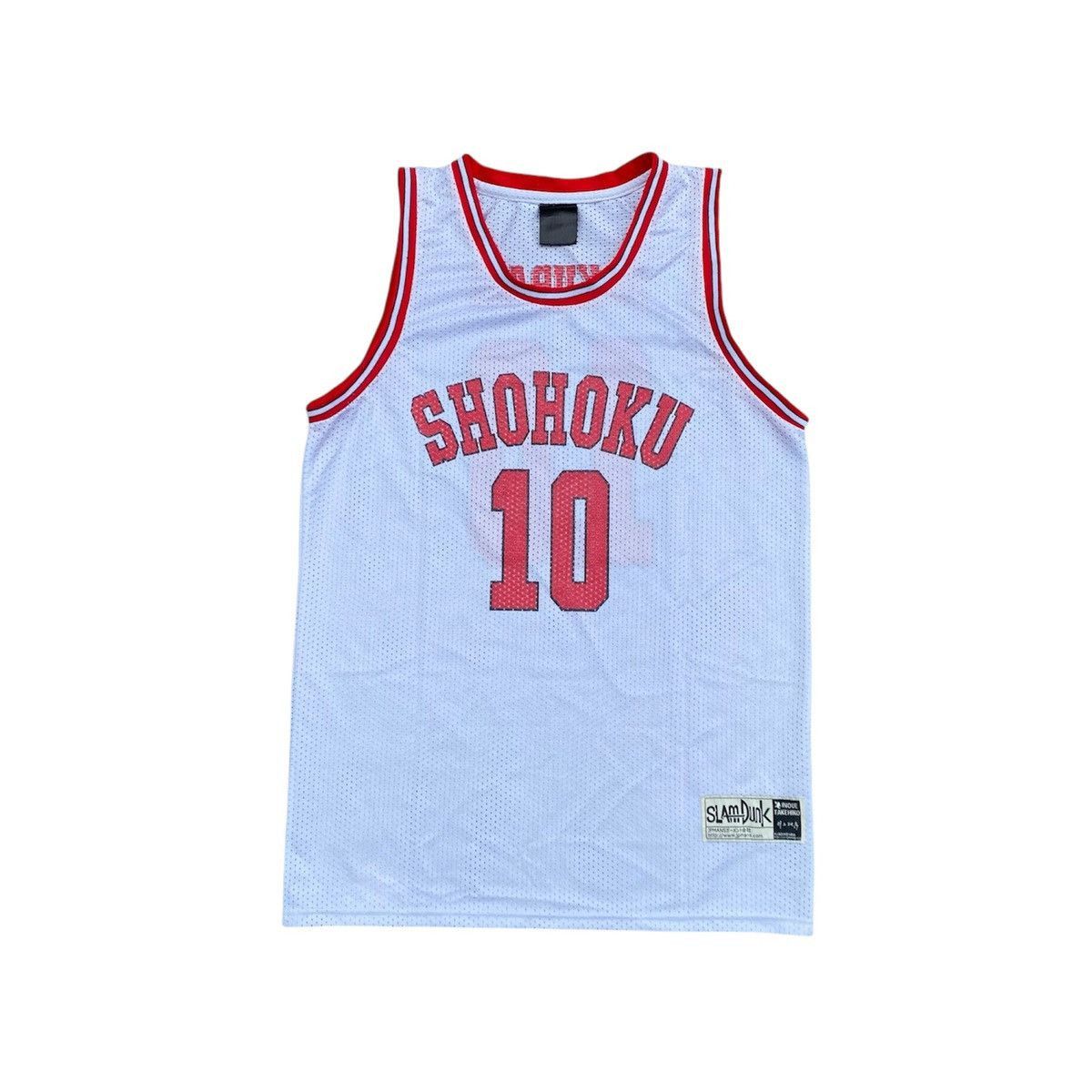 Anime Vintage Slam Dunk Shohoku Anime Manga Jersey Sakuragi No 10 Size US L / EU 52-54 / 3 - 3 Thumbnail
