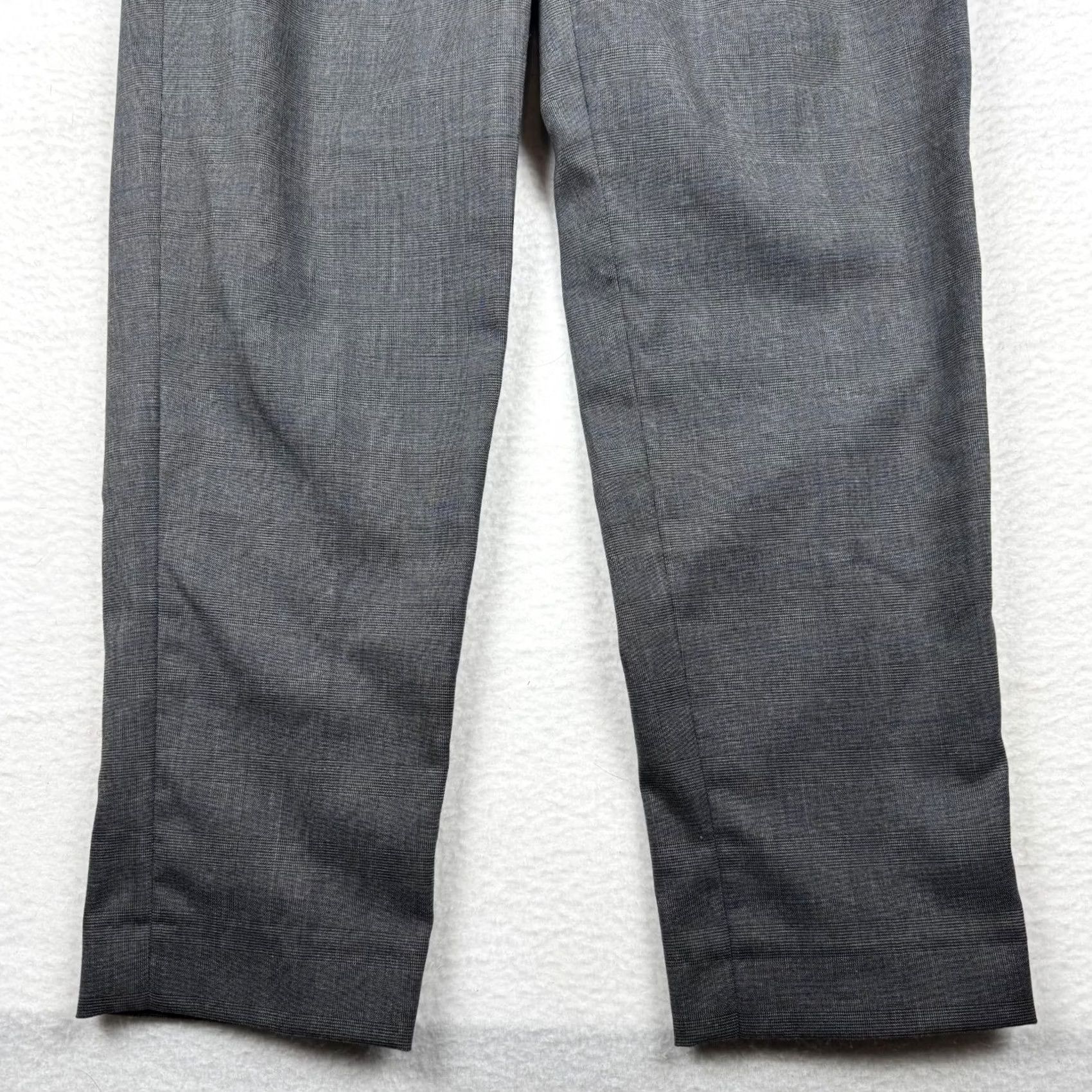 Ralph Lauren Ralph Lauren Mens Dress Pants Slacks Plaid Gray 34x32 Classic Pleated Straight Pocket Slacks Mens Dress Pants Size US 34 / EU 50 - 3 Thumbnail
