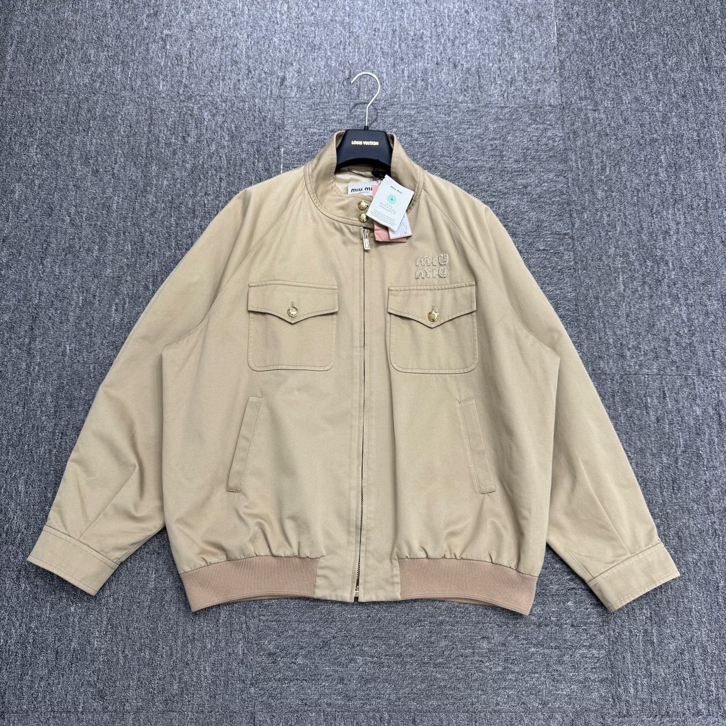 Miu Miu miu miu embroidered khaki jacket Size M / US 6-8 / IT 42-44 - 1 Thumbnail