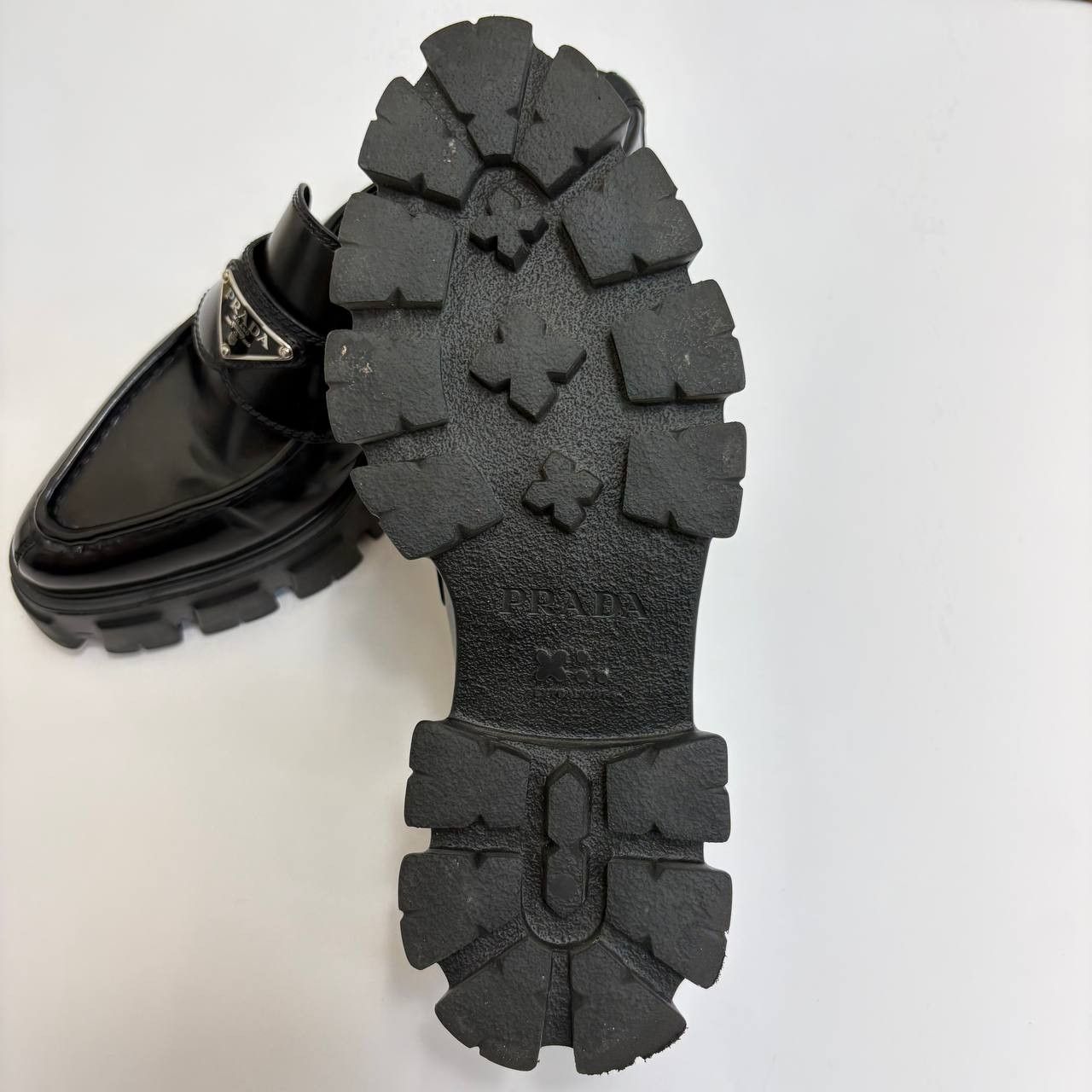 Prada Prada Monolith Patent Leather Flats Size US 7 / IT 37 - 9 Thumbnail