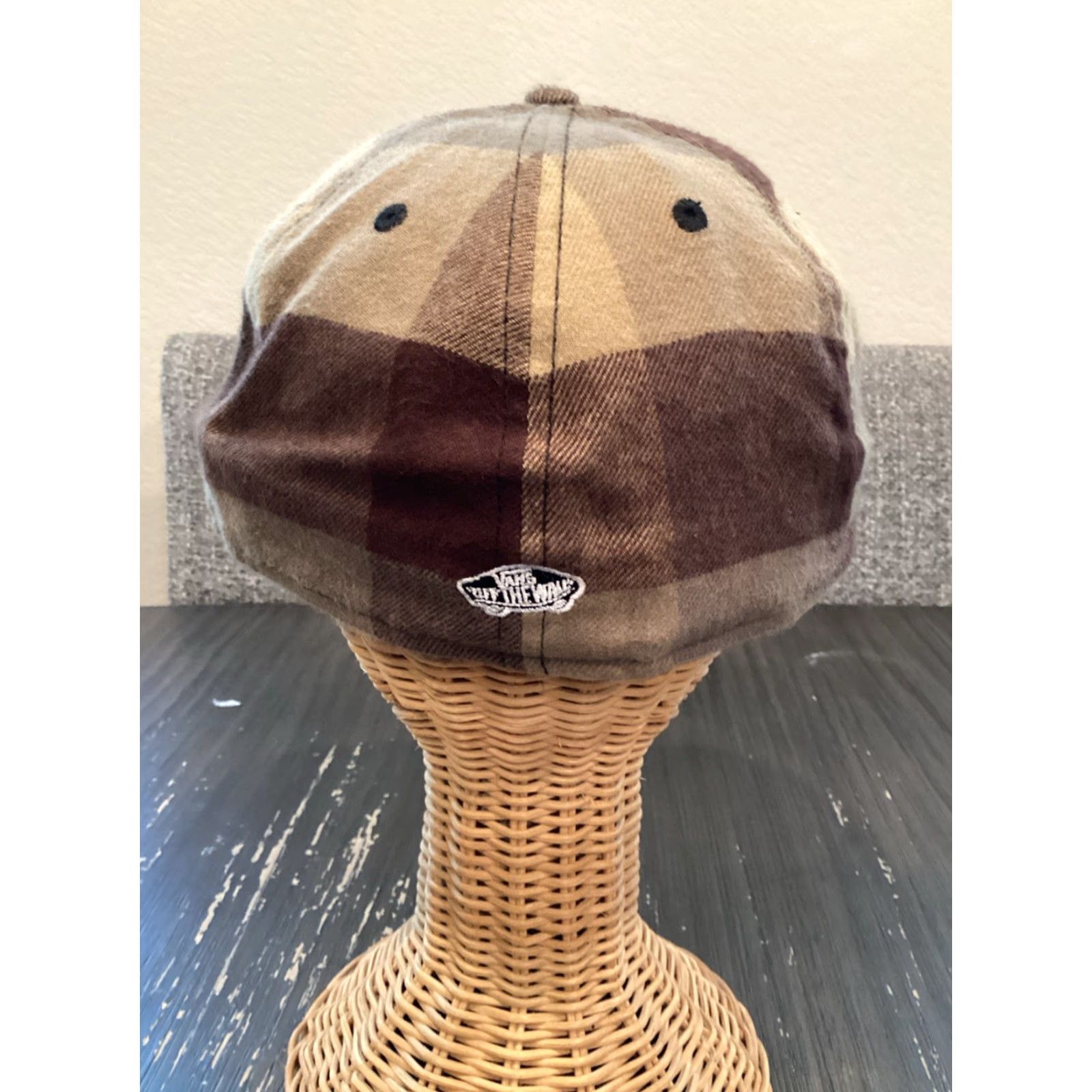 Vans Vans x New Era Fitted Hat 7 1/4 Brown Baseball Cap Unisex Adults 59Fifty Check Pattern Logo Off the Wall Van Engelen 90s? Size ONE SIZE - 3 Thumbnail