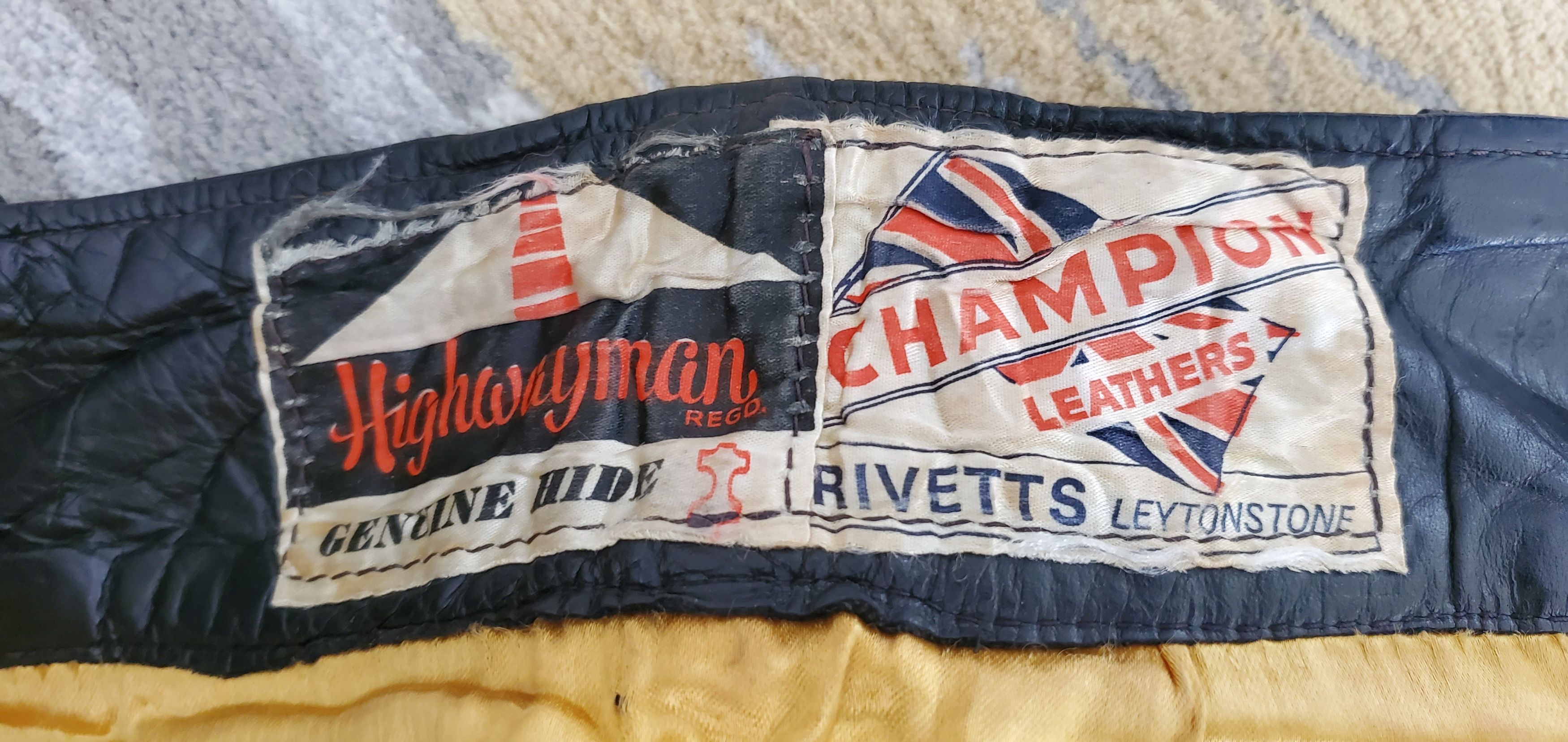 Vintage Vintage Highwayman Champion Leather Biker Pants Size US 34 / EU 50 - 4 Thumbnail