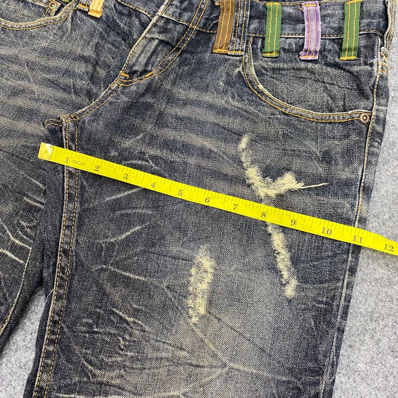If Six Was Nine 💥Best Offer💥 Nylaus Clothing Double Waist Distressed Denim Size US 32 / EU 48 - 9 Thumbnail