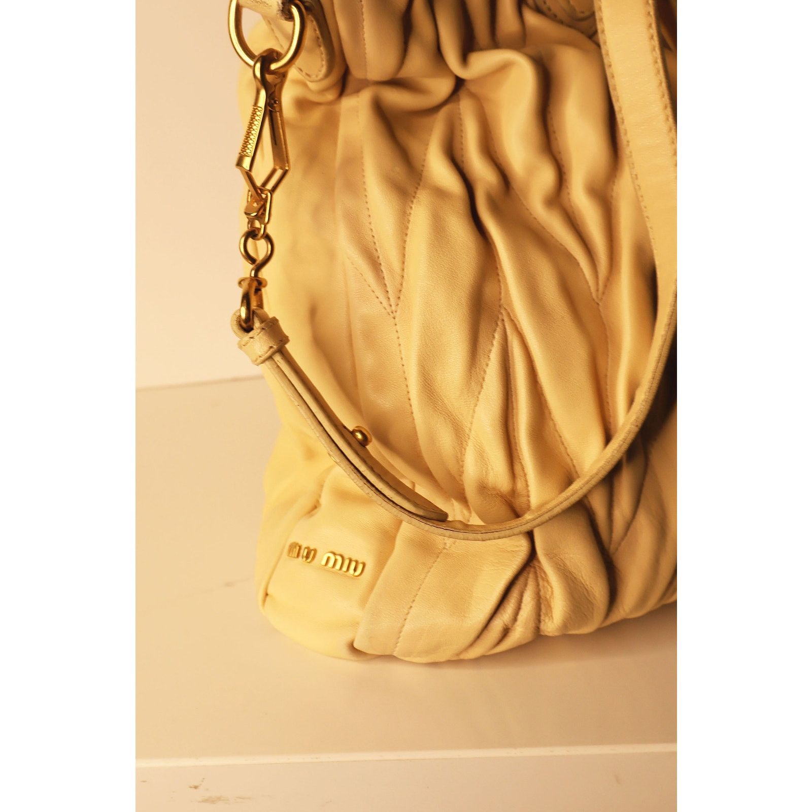 Miu Miu Vintage Miu Miu Nude Matelasse Leather 2 Way Bag Size ONE SIZE - 2 Thumbnail