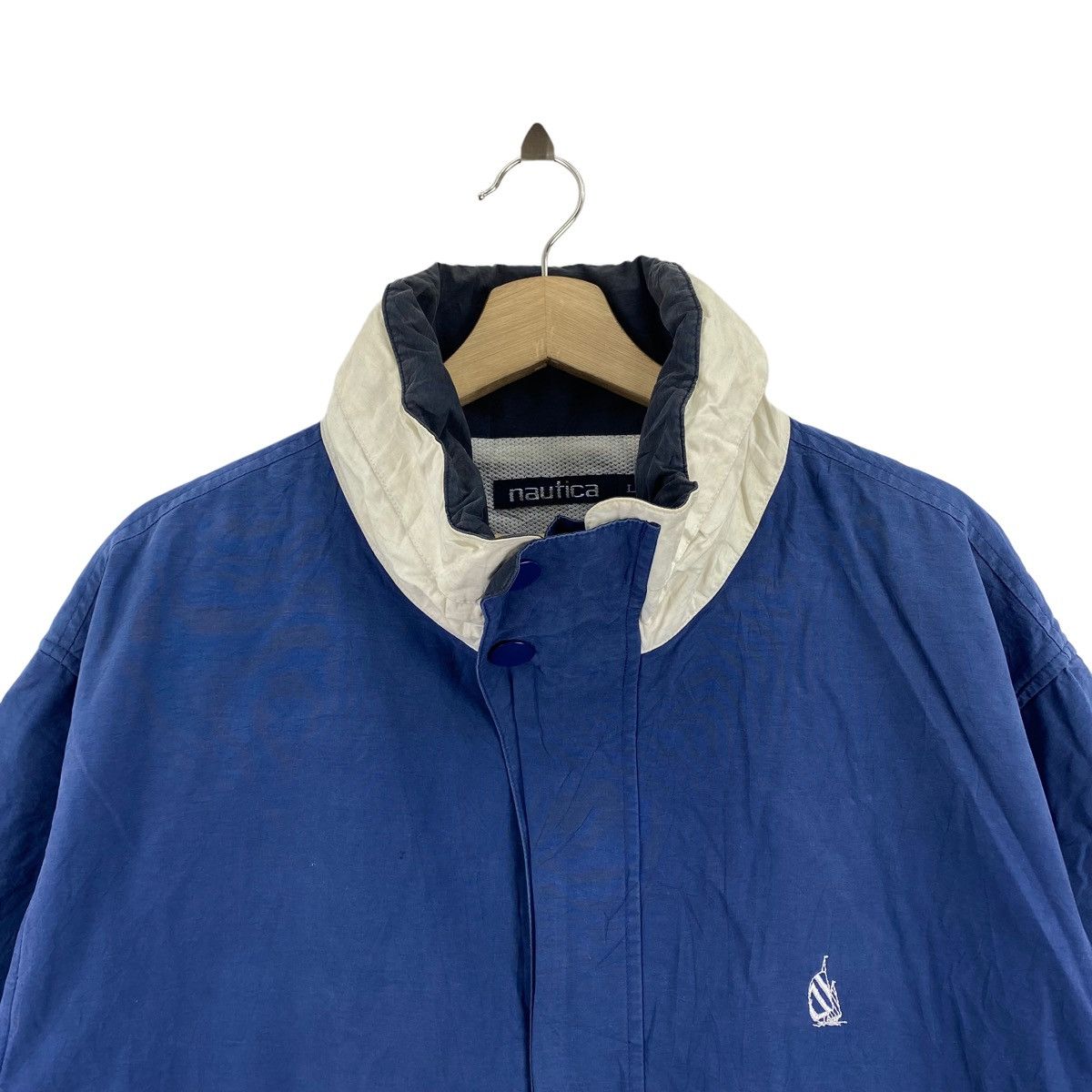 Nautica × Vintage Vintage NAUTICA Sailing Gear Blue Bomber Jacket Size US L / EU 52-54 / 3 - 2 Thumbnail