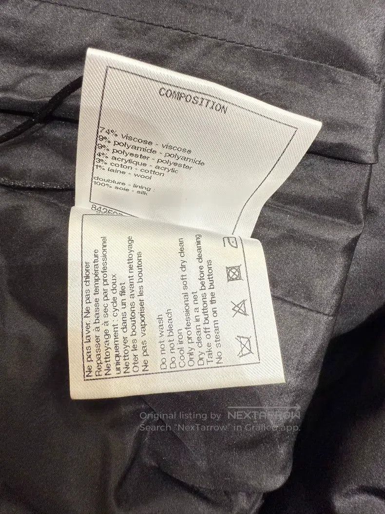 Chanel Chanel Black and white plaid tweed skirt Size 42" / US 20 - 6 Thumbnail