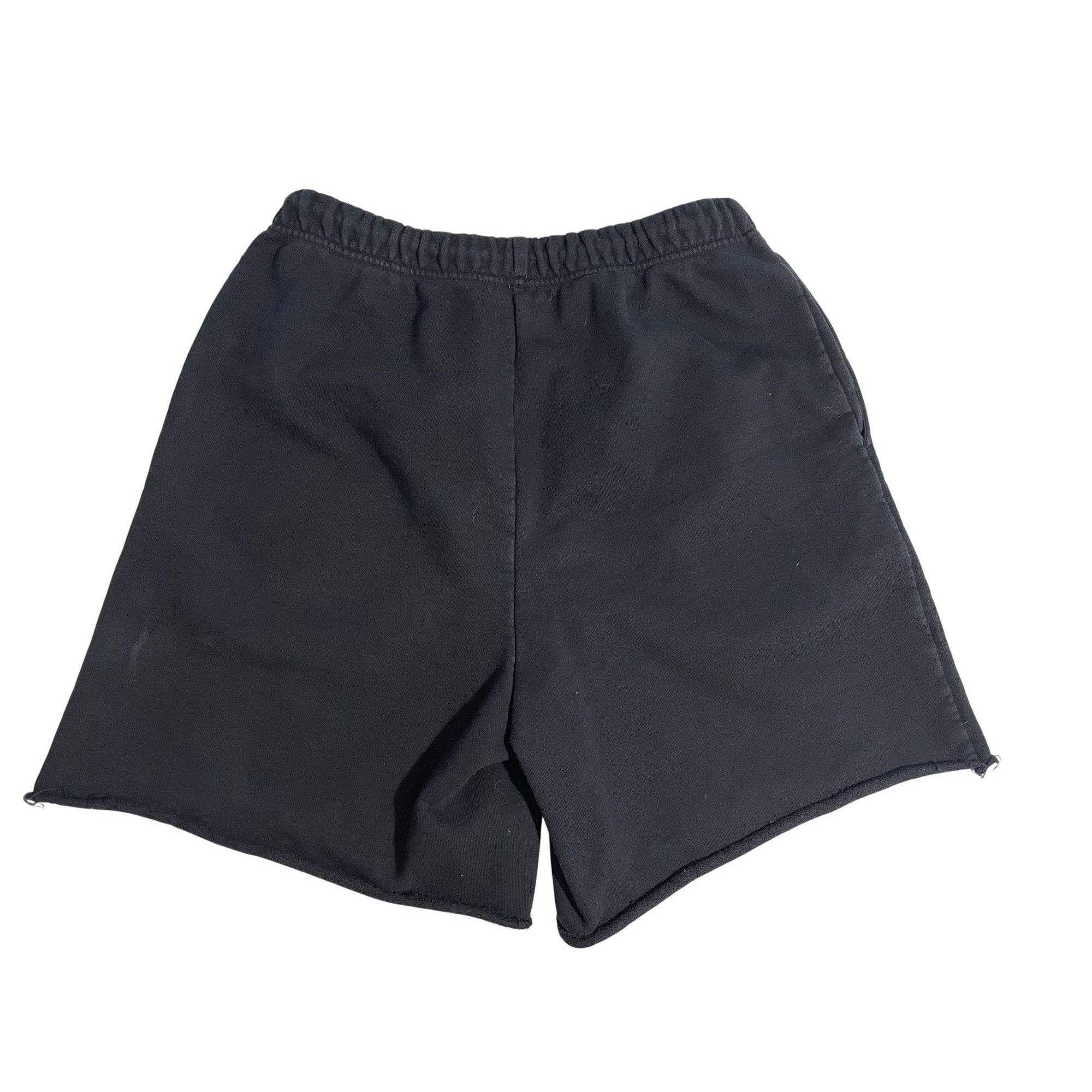 Celine Celine Black Cotton Drawstring Shorts With Raw Hem & Elastic Size 39" - 2 Thumbnail