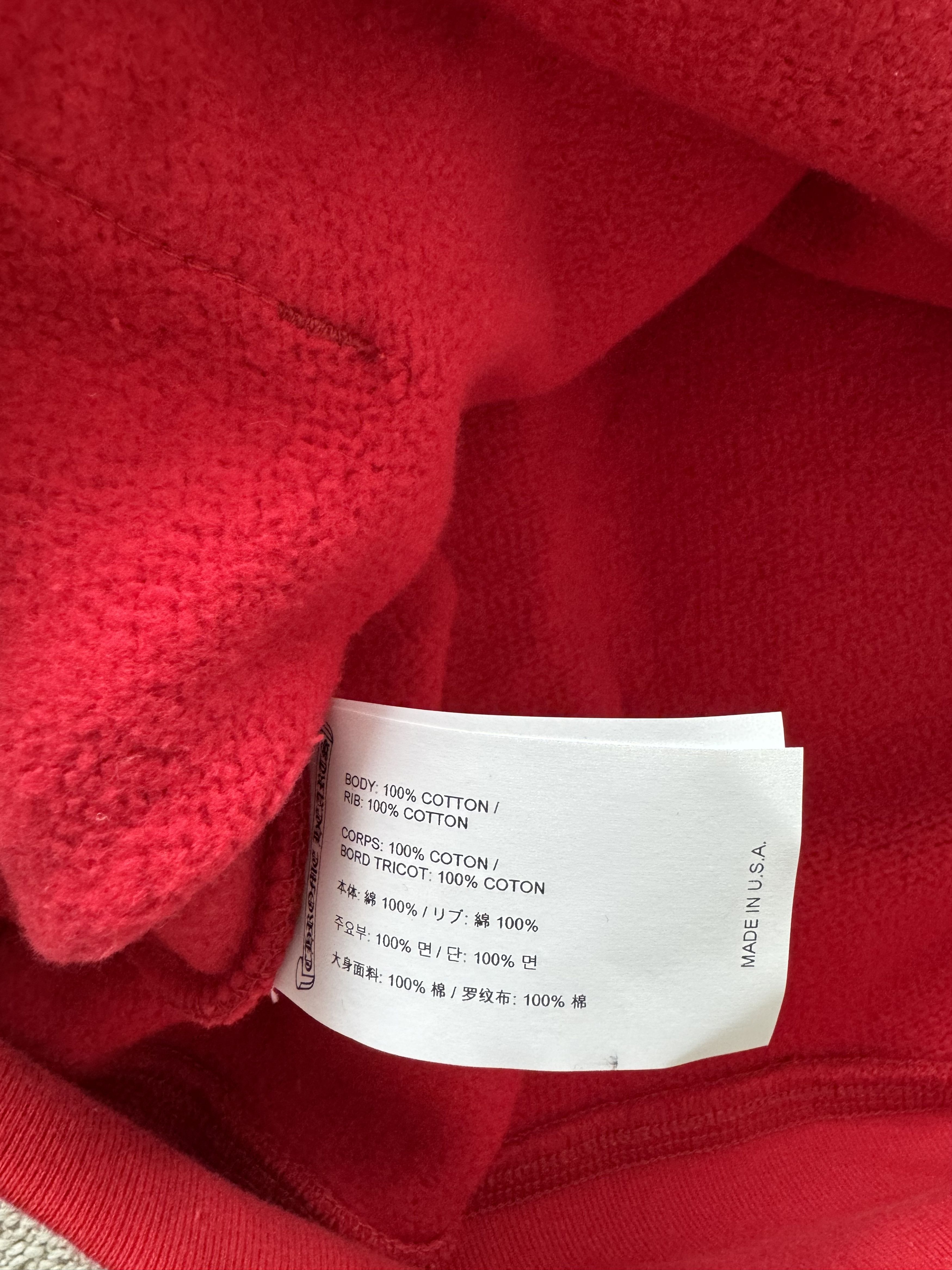 Chrome Hearts Chrome Hearts Red Hollywood Triple Cross Half Zip Sweatshirt Size US L / EU 52-54 / 3 - 5 Thumbnail