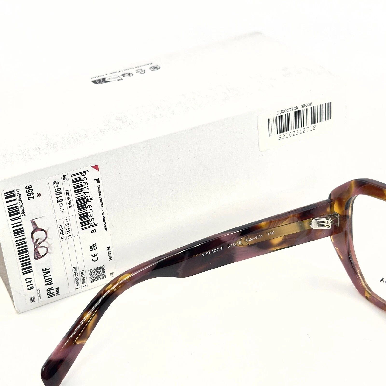 Prada PRADA SYMBOLE PRA07V Pink Havana Bold Eyeglass A07V A07 Size ONE SIZE - 6 Thumbnail
