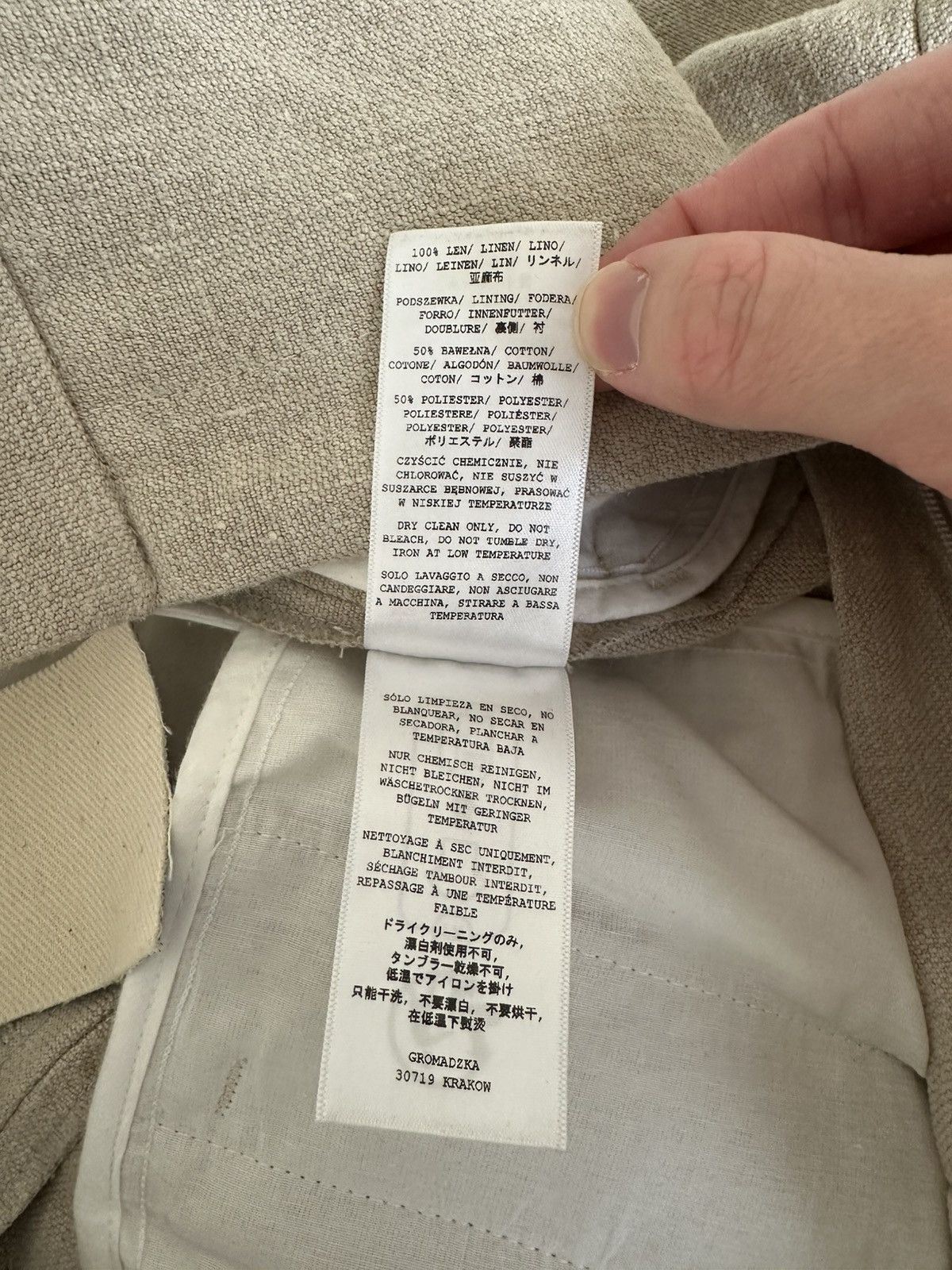 MISBHV Straight-Leg Canvas Linen Trousers