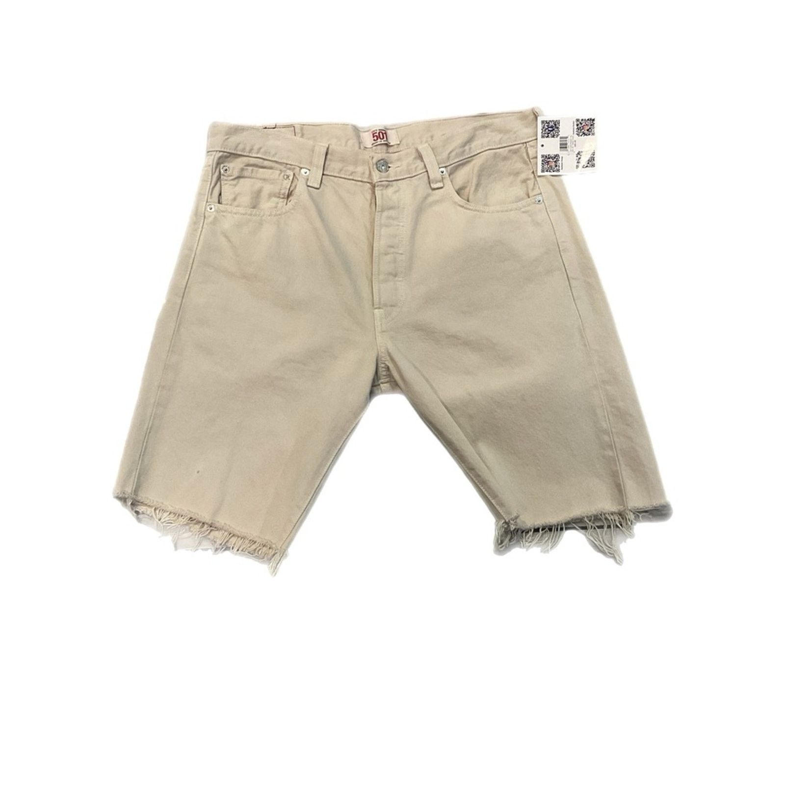 Levi's Levi’s 501 white denim cut-off shorts Size US 34 / EU 50 - 1 Thumbnail