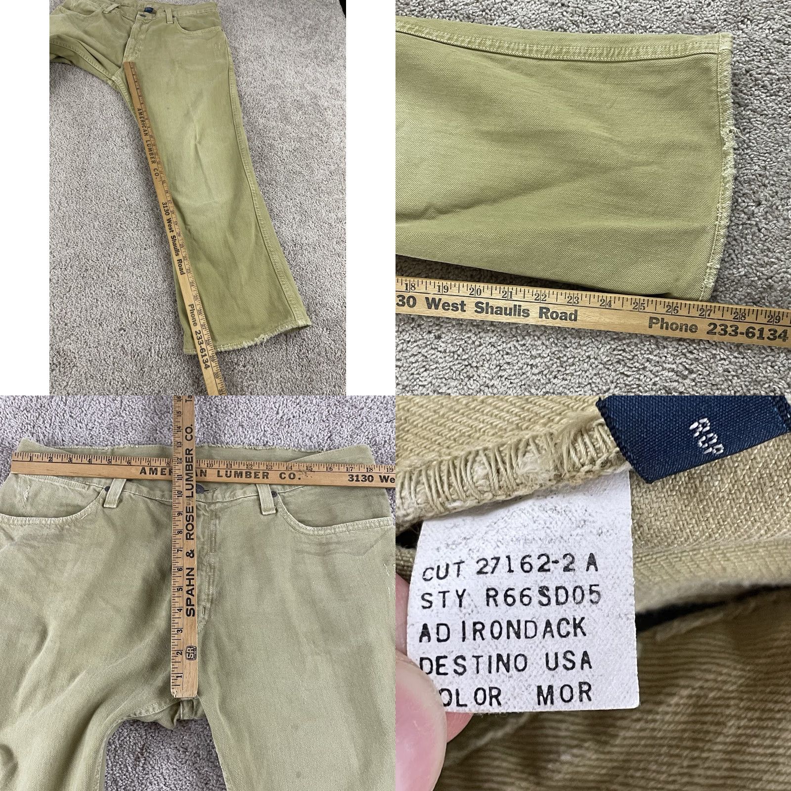 Polo Ralph Lauren VINTAGE Polo Ralph Lauren Adirondack Pants 36x30 Corduroys Tan 90s Heritage Vintage Mens Regular Straight Pockets Belt Loops Weathered Sanforized Size US M / EU 48-50 / 2 - 9 Thumbnail