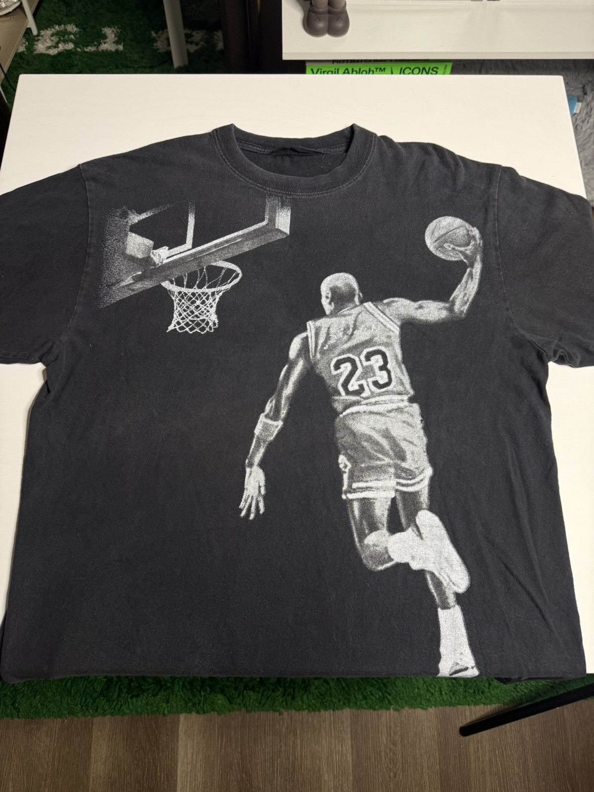 Vintage VINTAGE Y2K Washed Jordan Tee "Grey" [ M ] PREOWNED Size US L / EU 52-54 / 3 - 3 Thumbnail